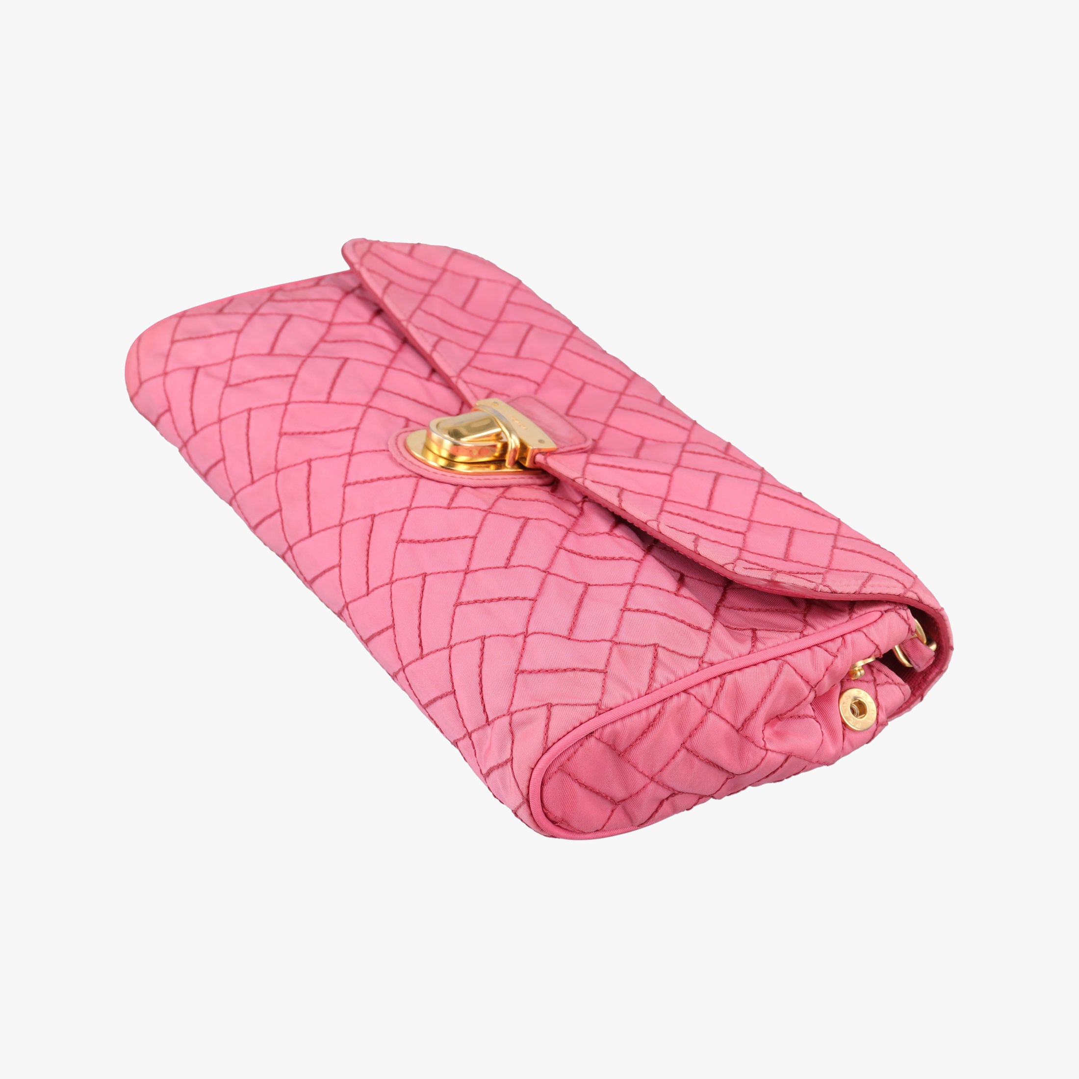 Chain Quilting Flap Pink nylon 194チェーン キルティング フラップ ピンク ナイロン 194