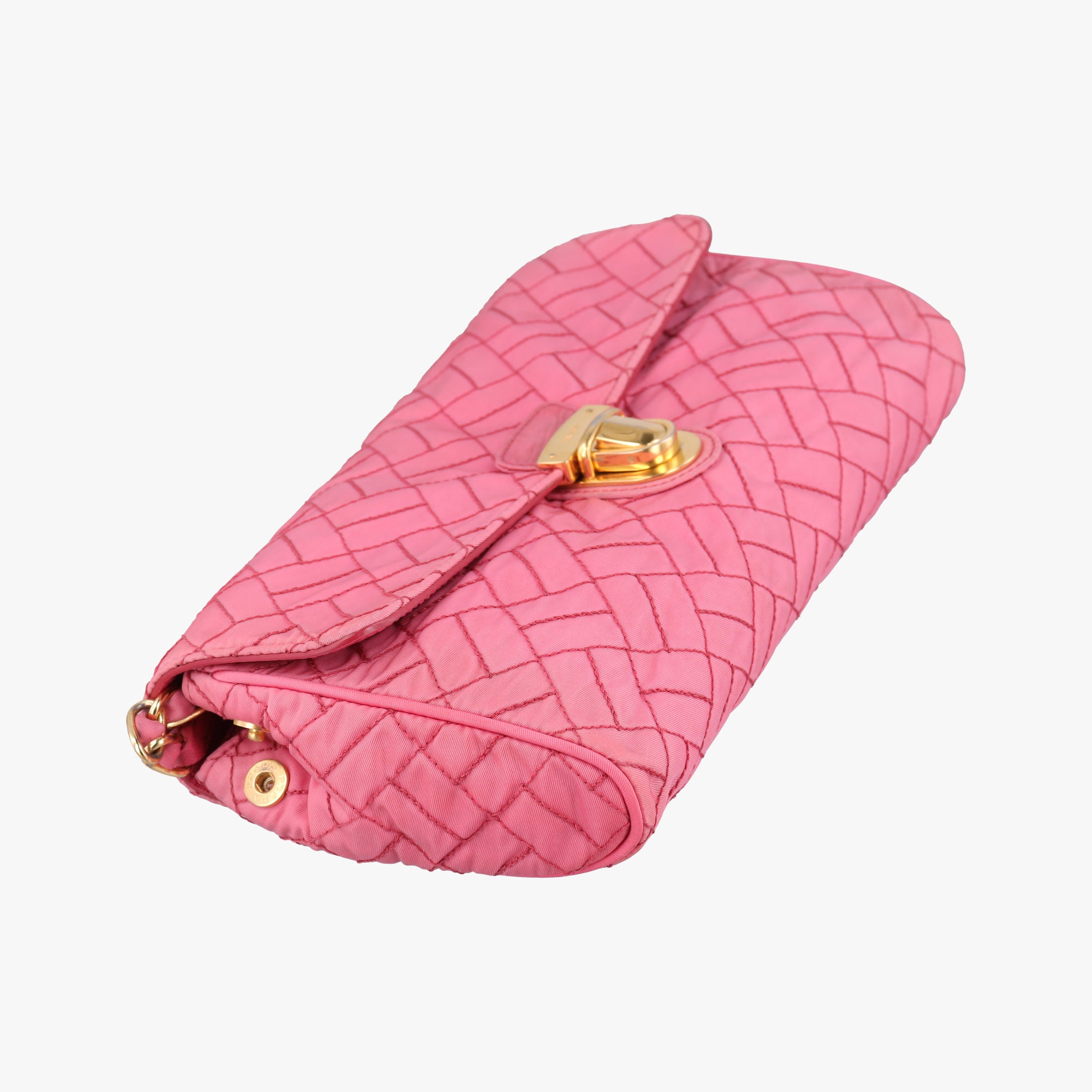 Chain Quilting Flap Pink nylon 194チェーン キルティング フラップ ピンク ナイロン 194