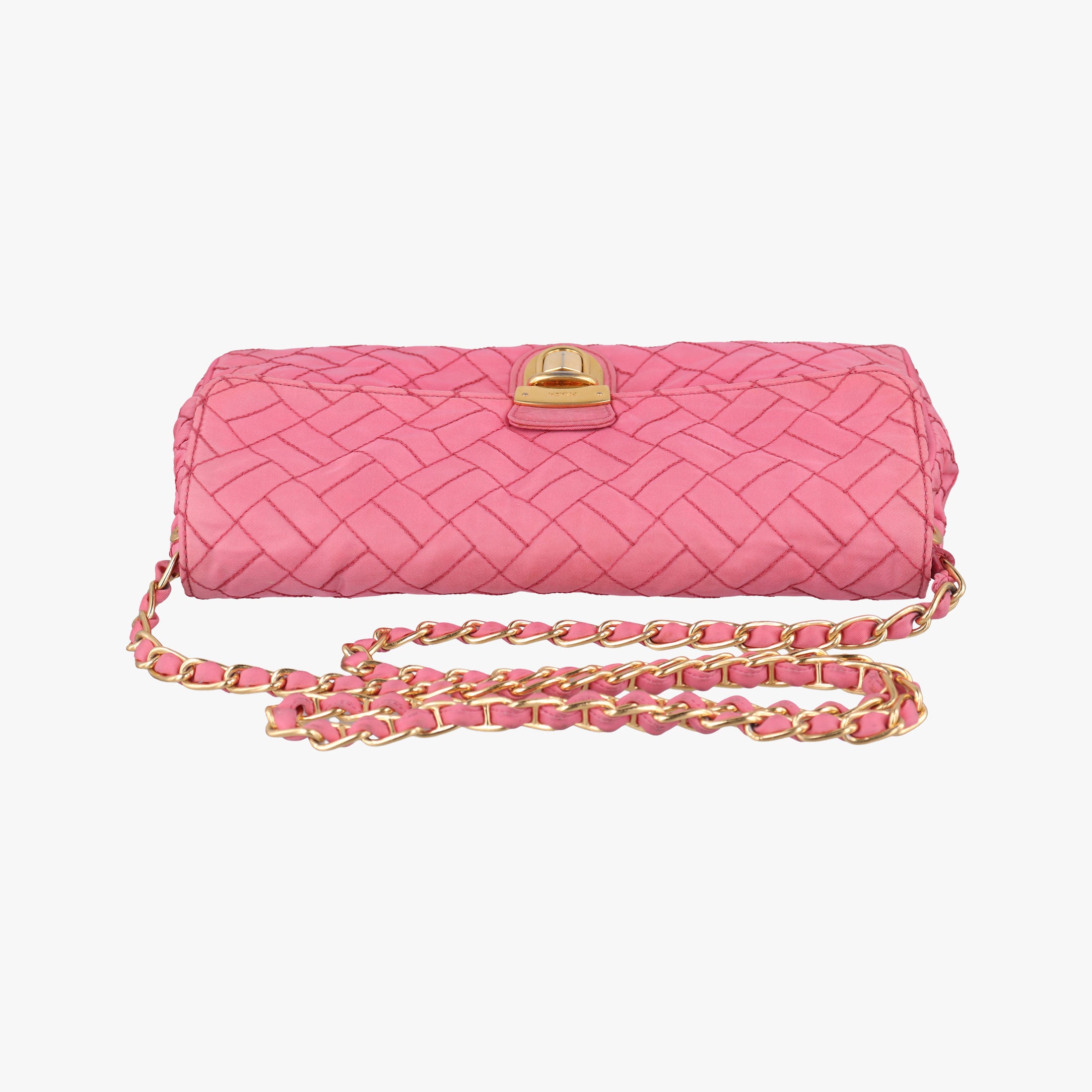 Chain Quilting Flap Pink nylon 194チェーン キルティング フラップ ピンク ナイロン 194