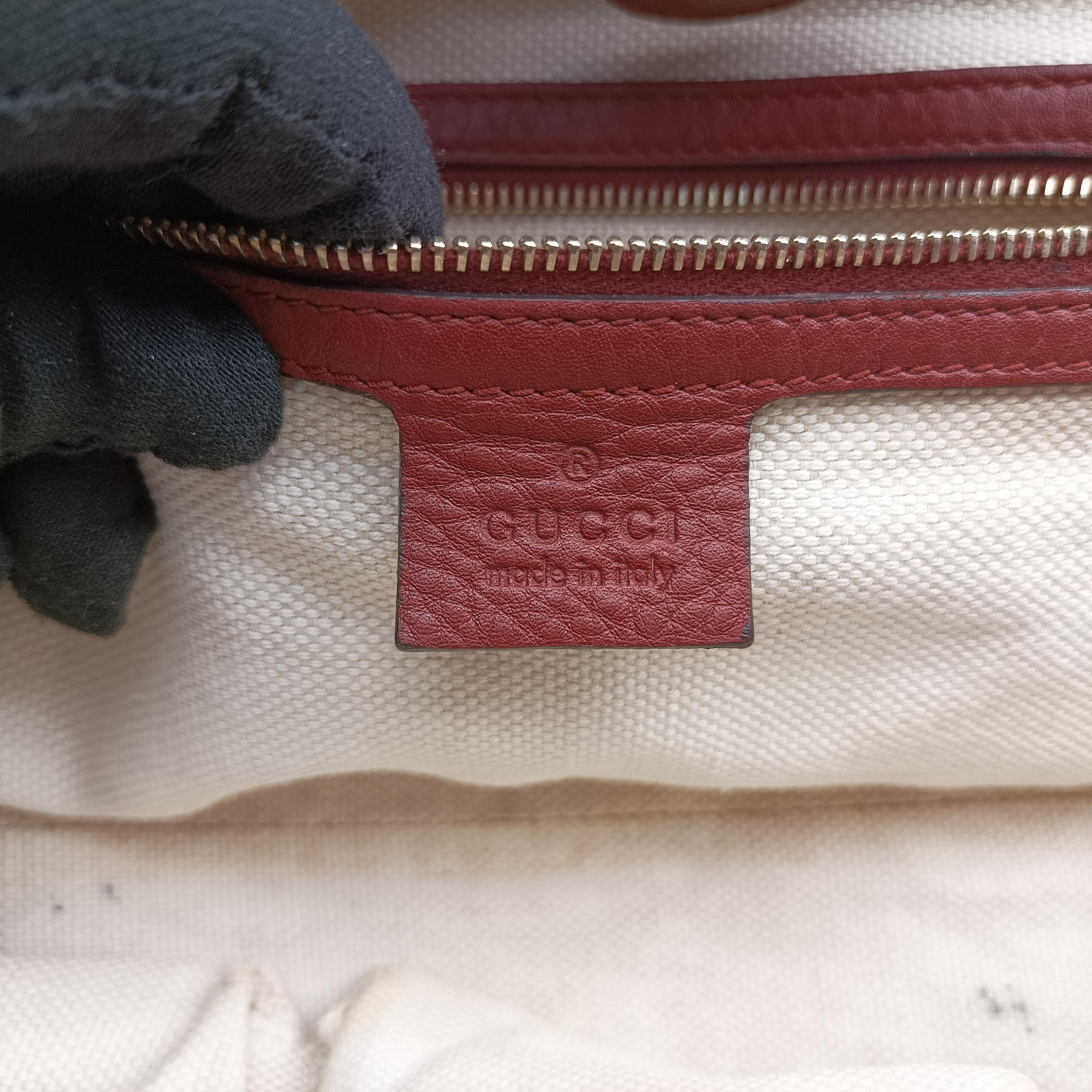 GG Canvas Sherry Red×Beige canvas×leather 296850 C012135459GGキャンバス シェリー レッド×ベージュ キャンバス×レザー 296850 C012135459