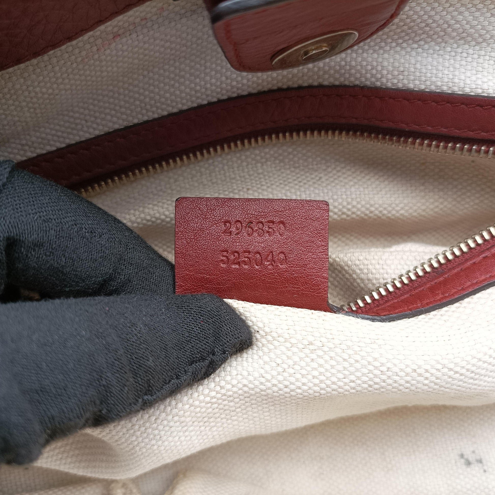GG Canvas Sherry Red×Beige canvas×leather 296850 C012135459GGキャンバス シェリー レッド×ベージュ キャンバス×レザー 296850 C012135459