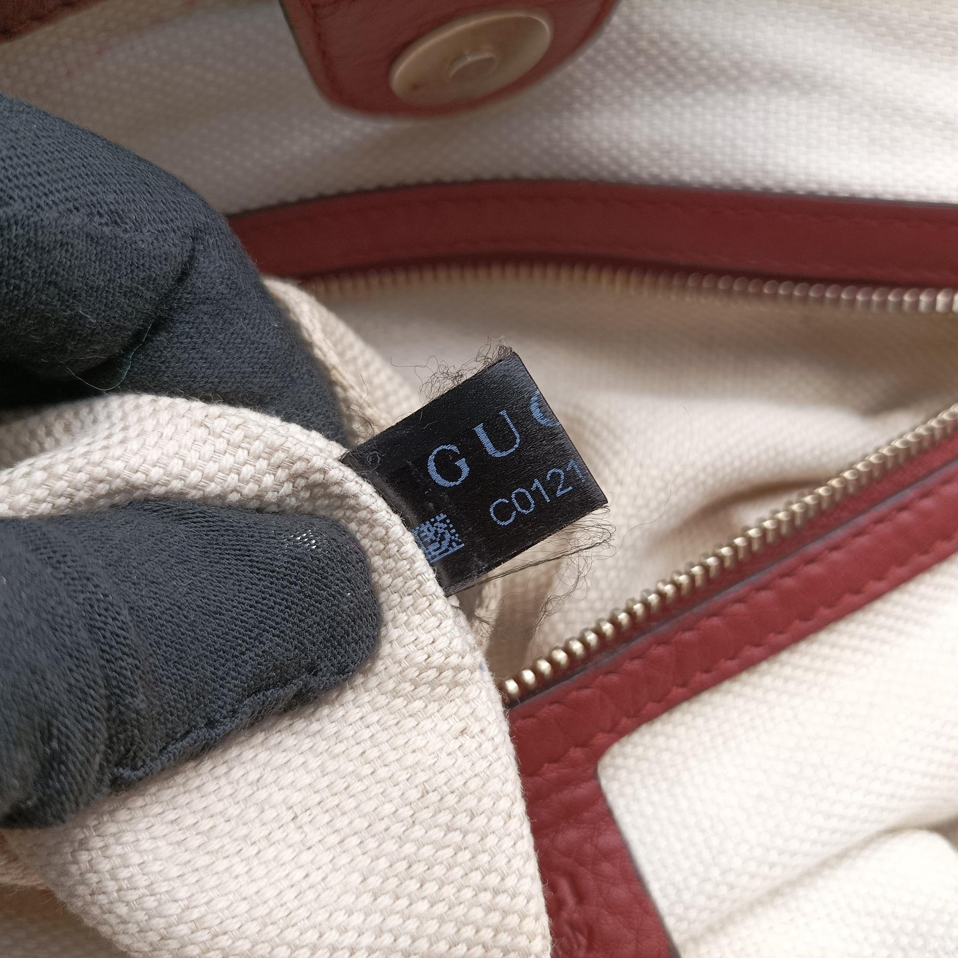 GG Canvas Sherry Red×Beige canvas×leather 296850 C012135459GGキャンバス シェリー レッド×ベージュ キャンバス×レザー 296850 C012135459