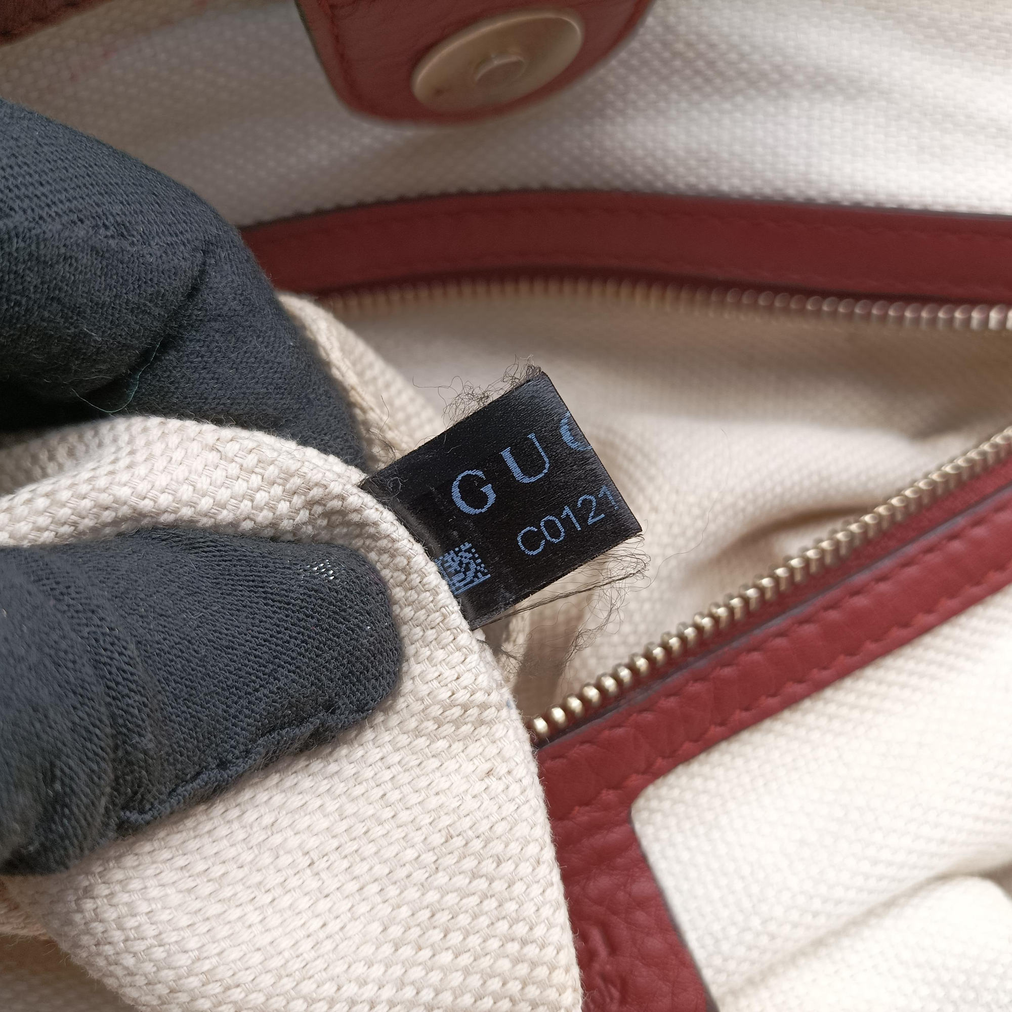 GG Canvas Sherry Red×Beige canvas×leather 296850 C012135459GGキャンバス シェリー レッド×ベージュ キャンバス×レザー 296850 C012135459