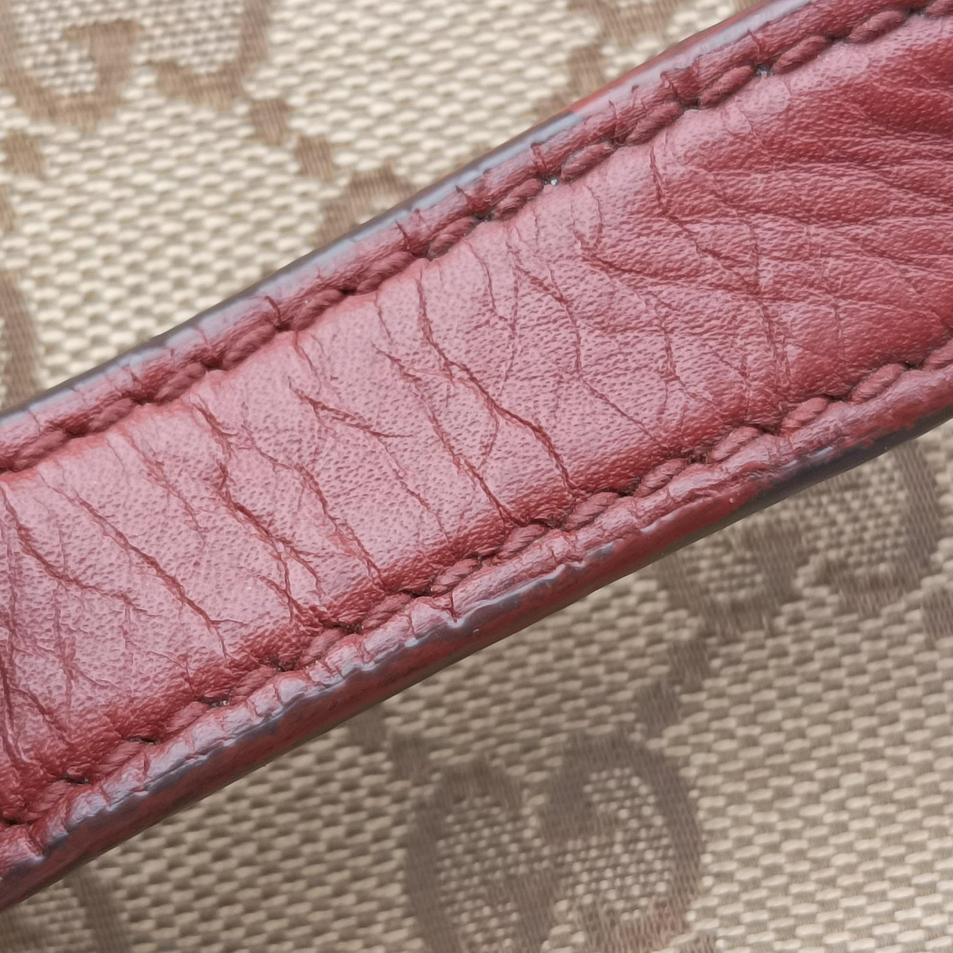 GG Canvas Sherry Red×Beige canvas×leather 296850 C012135459GGキャンバス シェリー レッド×ベージュ キャンバス×レザー 296850 C012135459