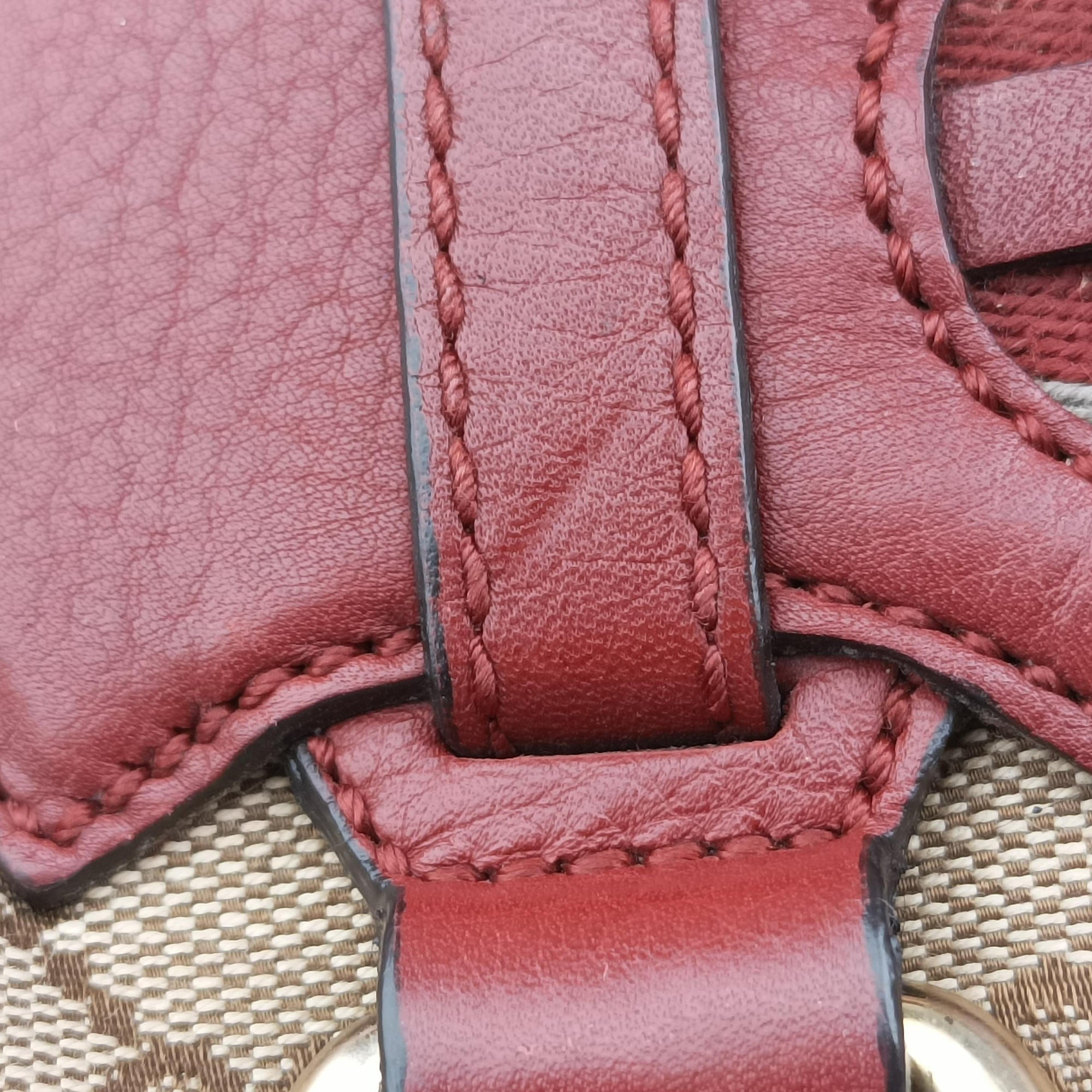 GG Canvas Sherry Red×Beige canvas×leather 296850 C012135459GGキャンバス シェリー レッド×ベージュ キャンバス×レザー 296850 C012135459