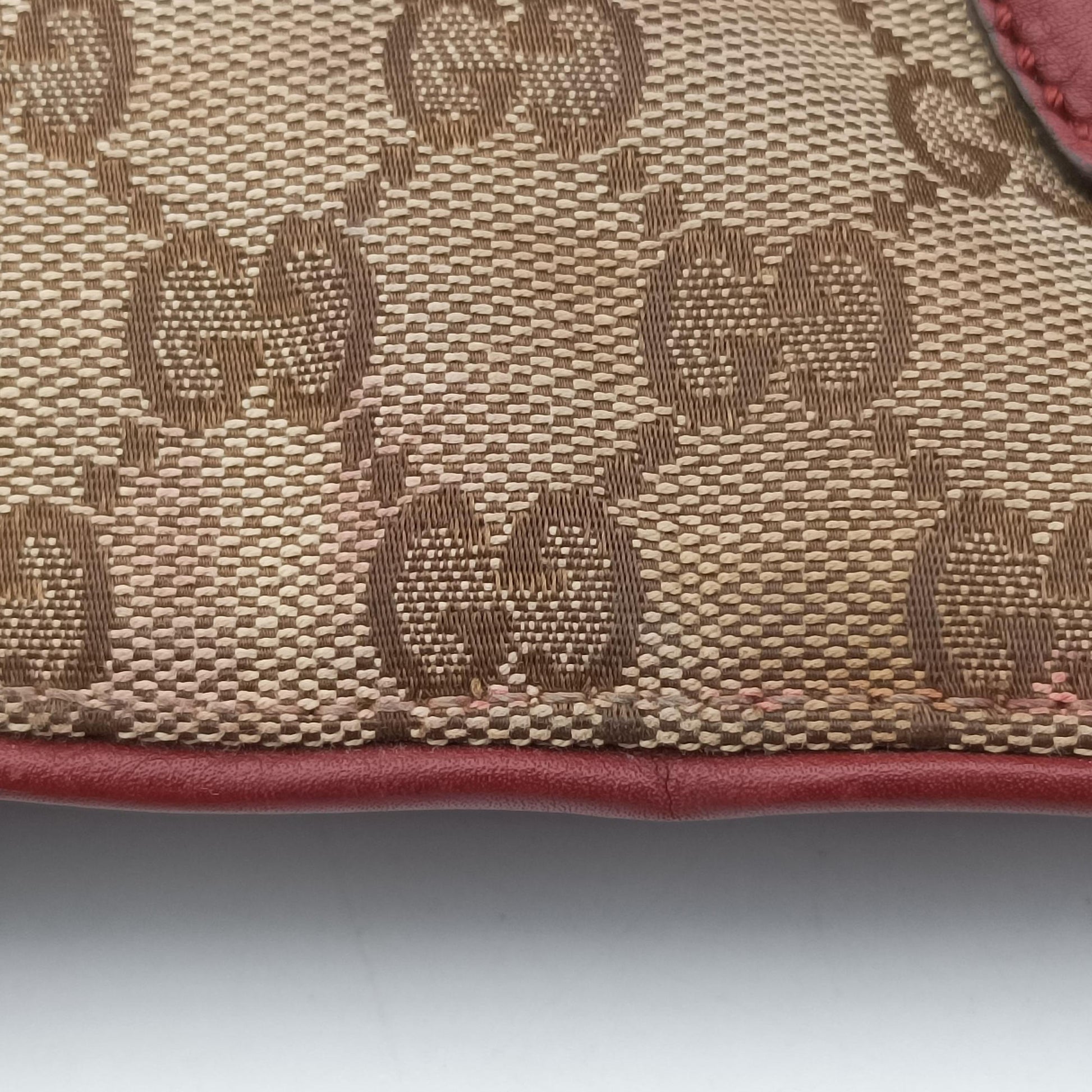 GG Canvas Sherry Red×Beige canvas×leather 296850 C012135459GGキャンバス シェリー レッド×ベージュ キャンバス×レザー 296850 C012135459