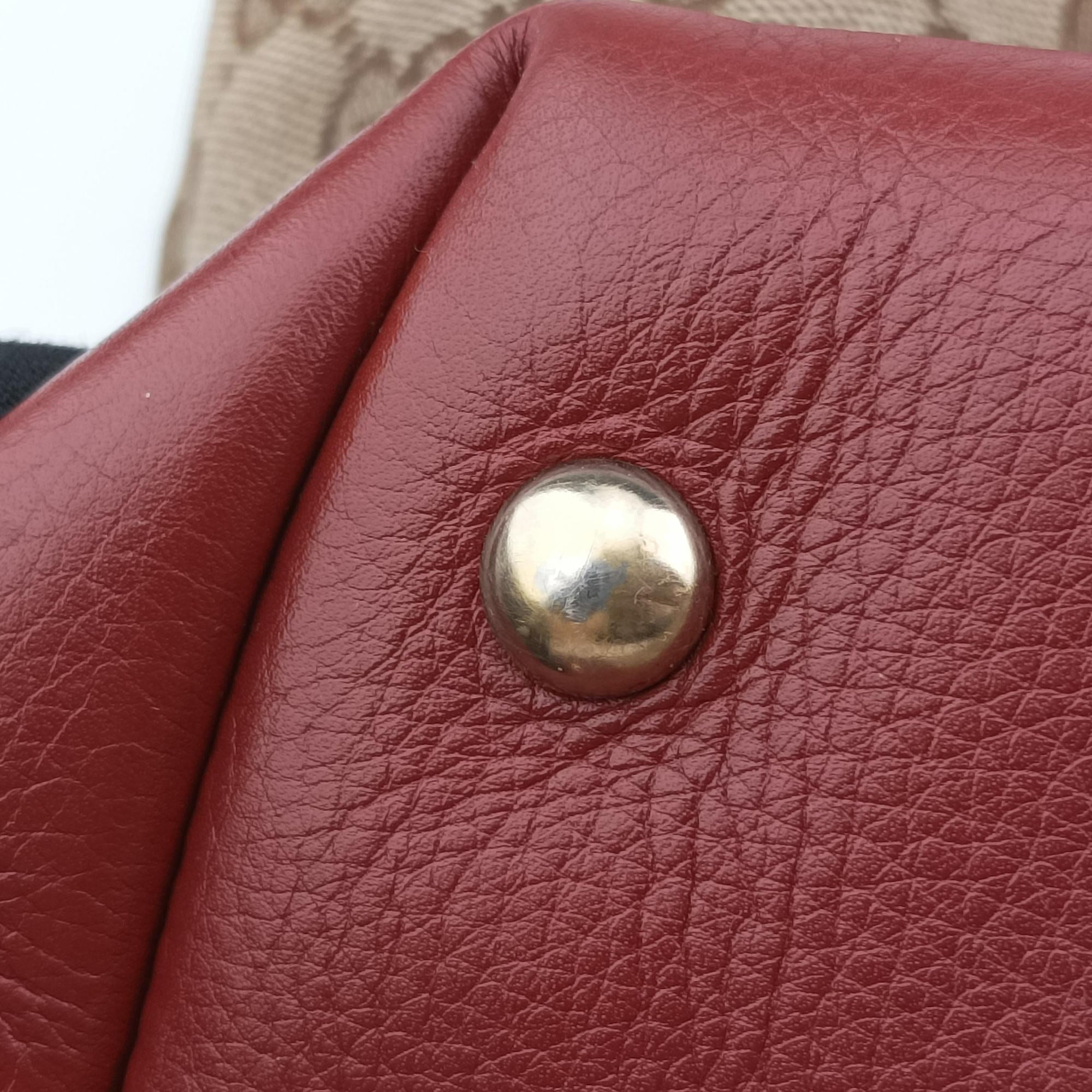 GG Canvas Sherry Red×Beige canvas×leather 296850 C012135459GGキャンバス シェリー レッド×ベージュ キャンバス×レザー 296850 C012135459
