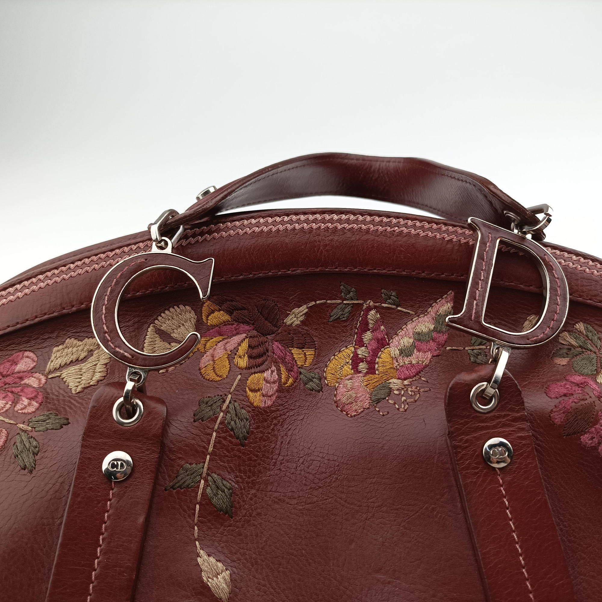 Romantic Flowers Burgundy Leather 07-MA-0045ロマンティックフラワー ワインレッド レザー 07-MA-0045