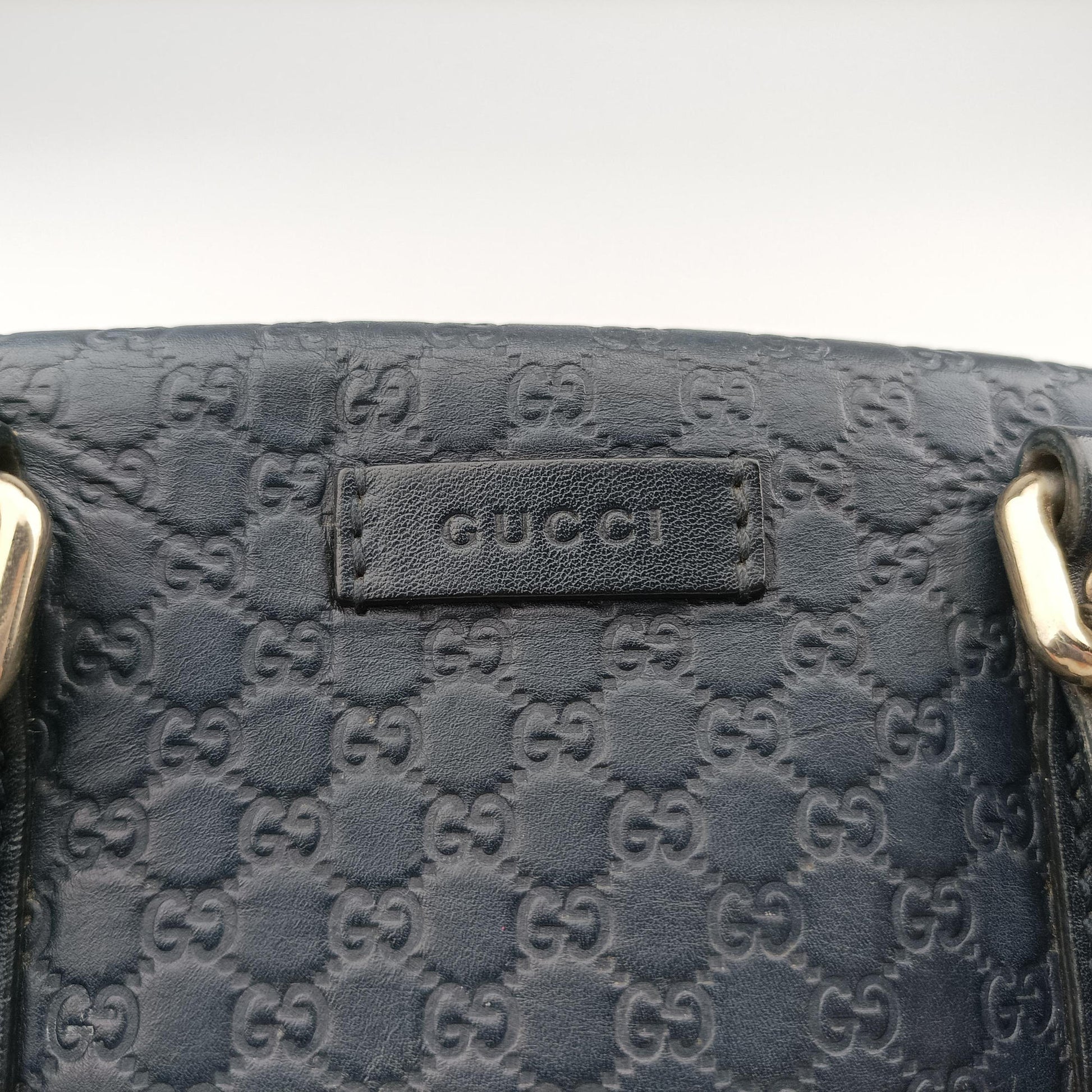 Microguccissima Navy Leather 510289 F025218396マイクログッチシマ ネイビー レザー 510289 F025218396