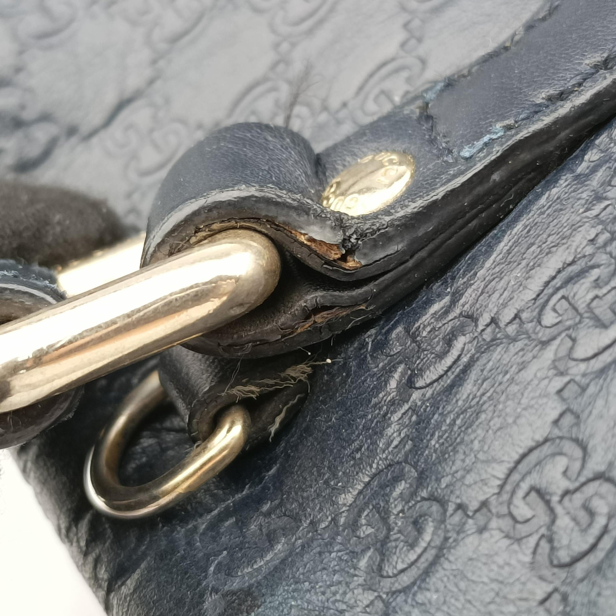 Microguccissima Navy Leather 510289 F025218396マイクログッチシマ ネイビー レザー 510289 F025218396