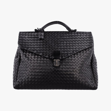 Intrecciato Black lambskin B00885237Gイントレチャート ブラック ラムスキン B00885237G