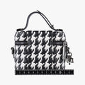 Houndstooth vanity bag Black and White Leather 56-MA-0272千鳥格子バニティバッグ ブラック×ホワイト レザー 56-MA-0272