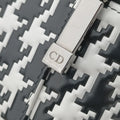 Houndstooth vanity bag Black and White Leather 56-MA-0272千鳥格子バニティバッグ ブラック×ホワイト レザー 56-MA-0272
