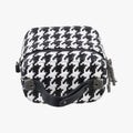 Houndstooth vanity bag Black and White Leather 56-MA-0272千鳥格子バニティバッグ ブラック×ホワイト レザー 56-MA-0272