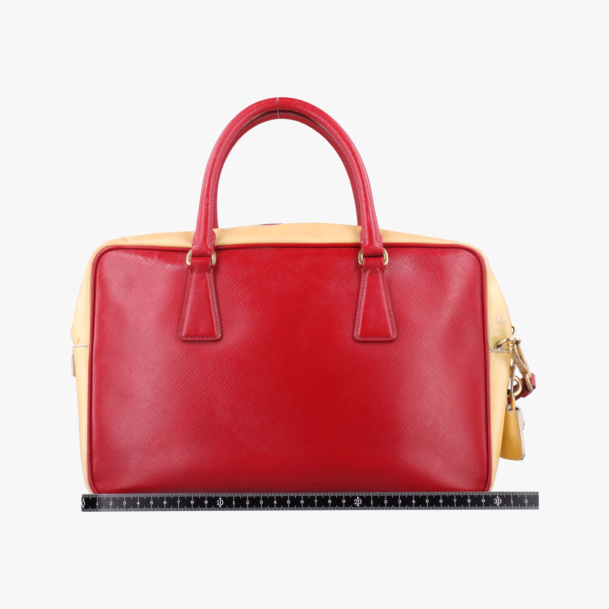 Triangle logo Red×Yellow Patent 7/Aトライアングル ロゴ レッド×イエロー パテント 7/A