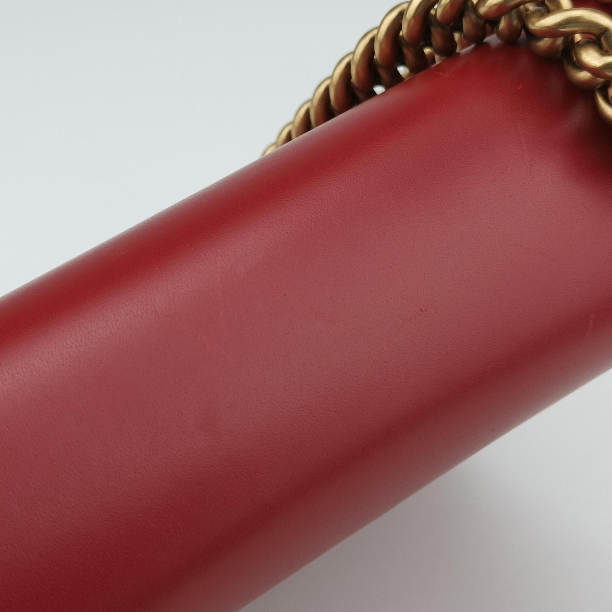 GG Marmont Red Leather 431384 E019735737GGマーモント レッド レザー 431384 E019735737