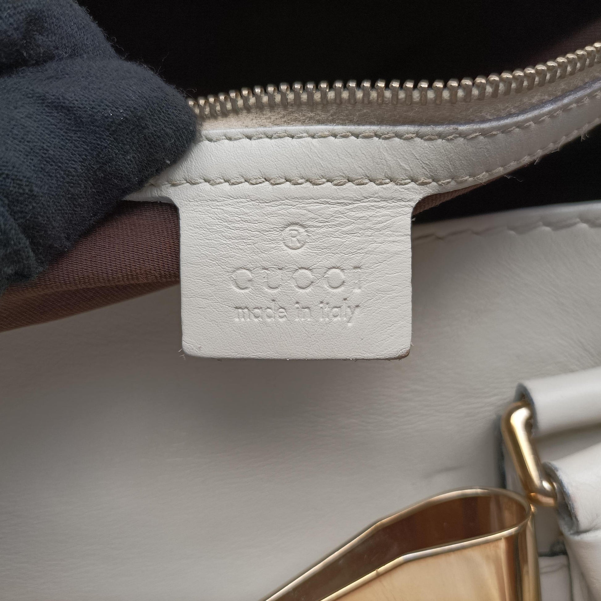 Dialux Queen Large White × Brown Leather×canvas 189883 B1757294ダイラックス クイーン ラージ ホワイト × ブラウン レザー×キャンバス 189883 B1757294