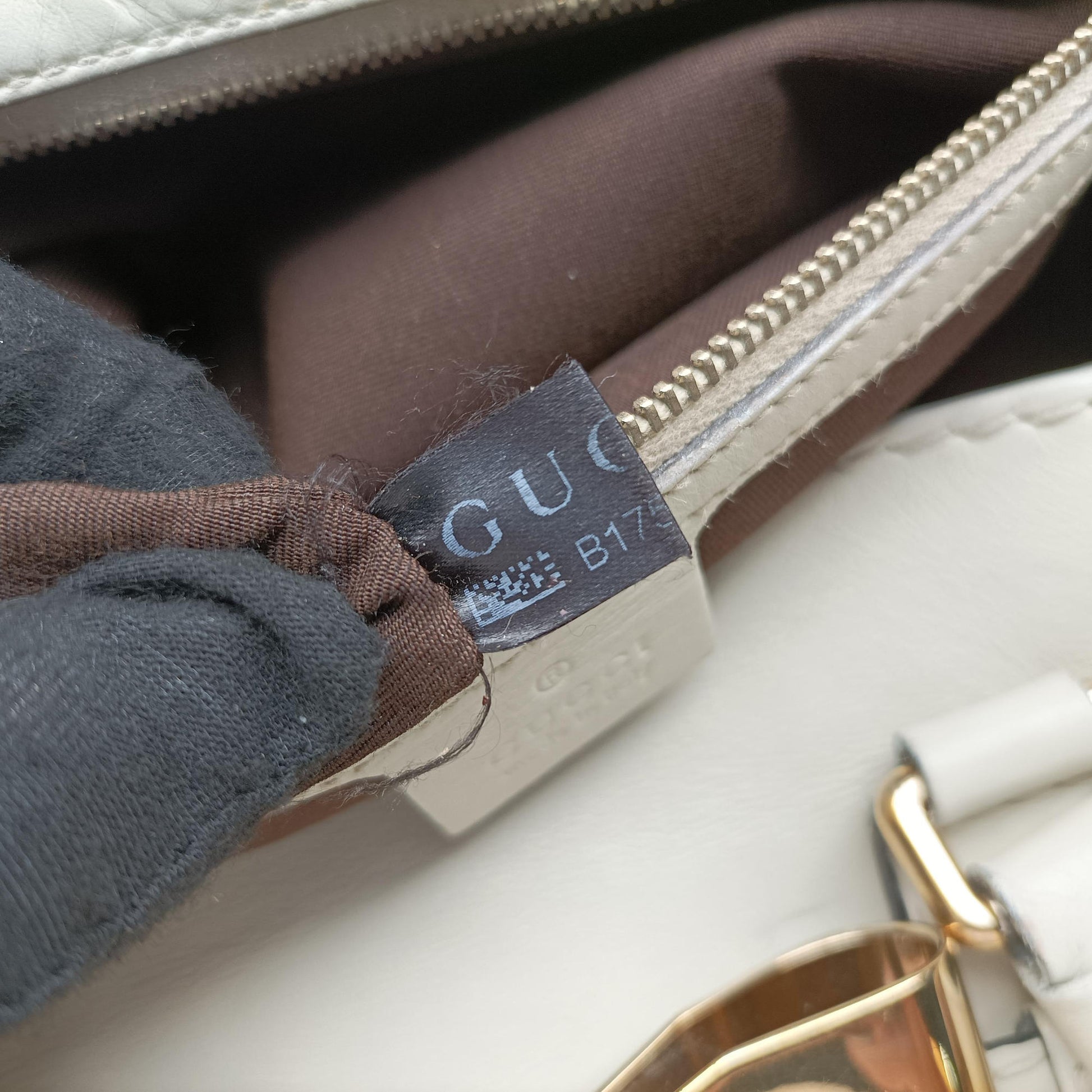 Dialux Queen Large White × Brown Leather×canvas 189883 B1757294ダイラックス クイーン ラージ ホワイト × ブラウン レザー×キャンバス 189883 B1757294