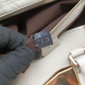 Dialux Queen Large White × Brown Leather×canvas 189883 B1757294ダイラックス クイーン ラージ ホワイト × ブラウン レザー×キャンバス 189883 B1757294