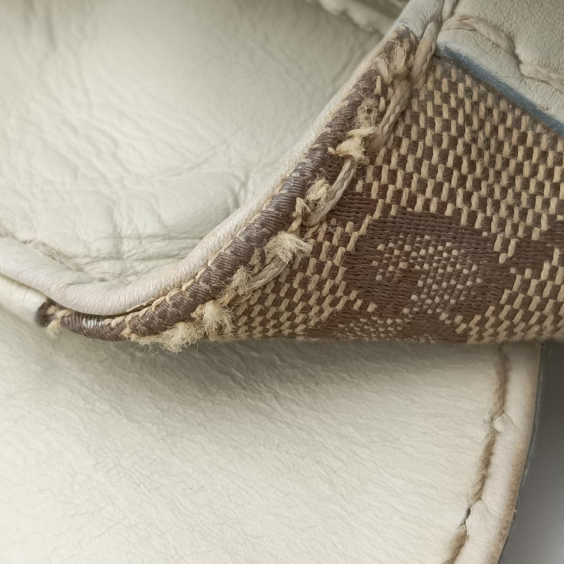 Dialux Queen Large White × Brown Leather×canvas 189883 B1757294ダイラックス クイーン ラージ ホワイト × ブラウン レザー×キャンバス 189883 B1757294