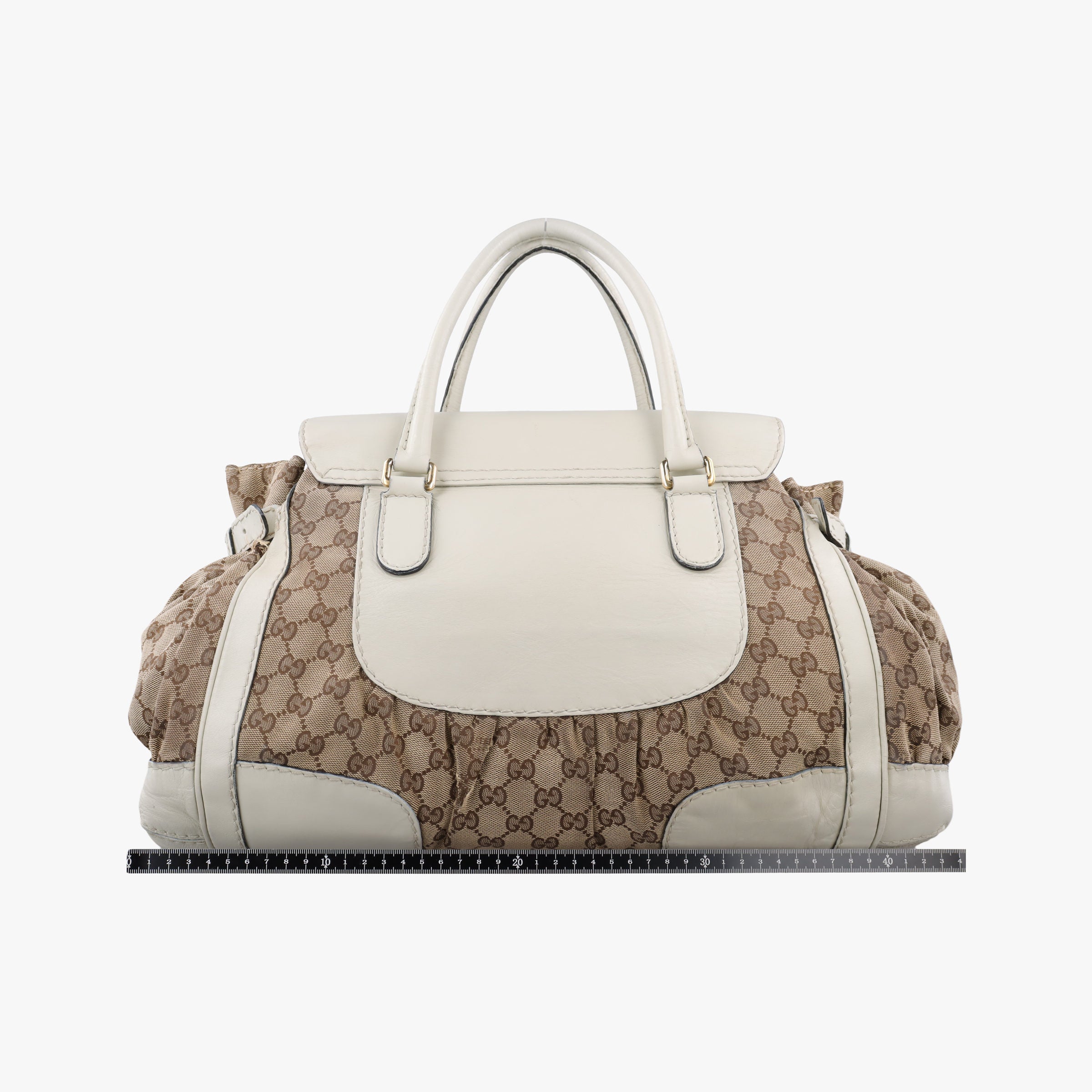 Dialux Queen Large White × Brown Leather×canvas 189883 B1757294ダイラックス クイーン ラージ ホワイト × ブラウン レザー×キャンバス 189883 B1757294