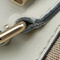Dialux Queen Large White × Brown Leather×canvas 189883 B1757294ダイラックス クイーン ラージ ホワイト × ブラウン レザー×キャンバス 189883 B1757294