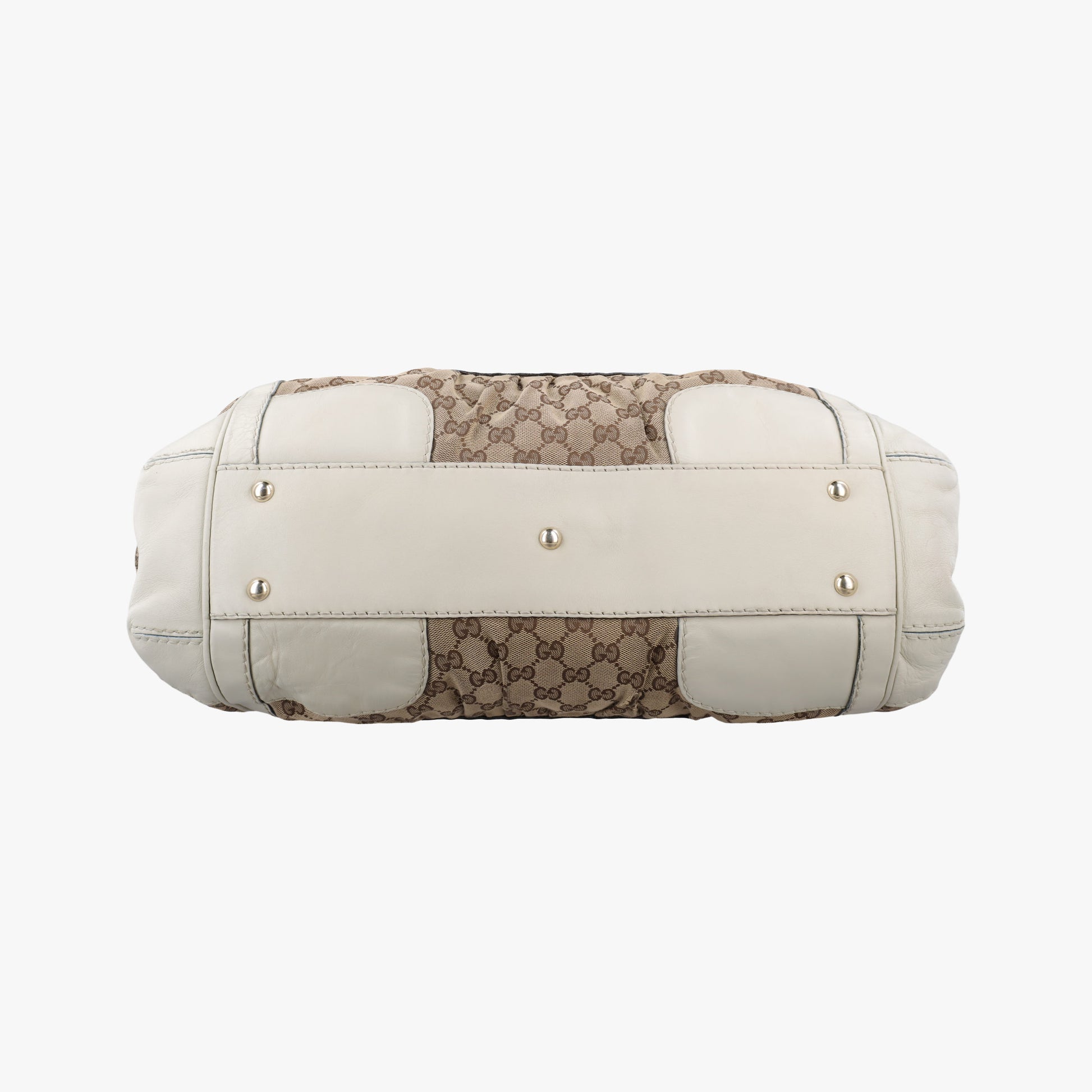 Dialux Queen Large White × Brown Leather×canvas 189883 B1757294ダイラックス クイーン ラージ ホワイト × ブラウン レザー×キャンバス 189883 B1757294