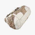 Dialux Queen Large White × Brown Leather×canvas 189883 B1757294ダイラックス クイーン ラージ ホワイト × ブラウン レザー×キャンバス 189883 B1757294