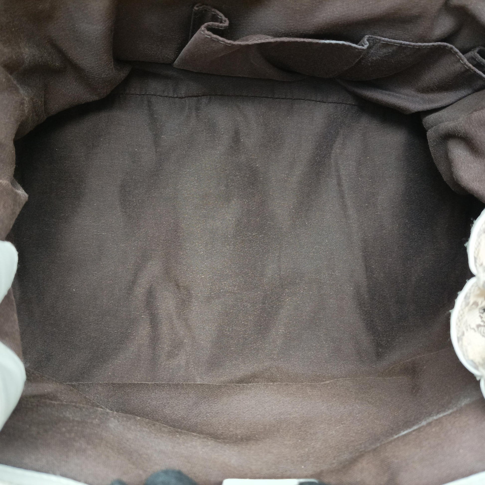 Dialux Queen Large White × Brown Leather×canvas 189883 B1757294ダイラックス クイーン ラージ ホワイト × ブラウン レザー×キャンバス 189883 B1757294