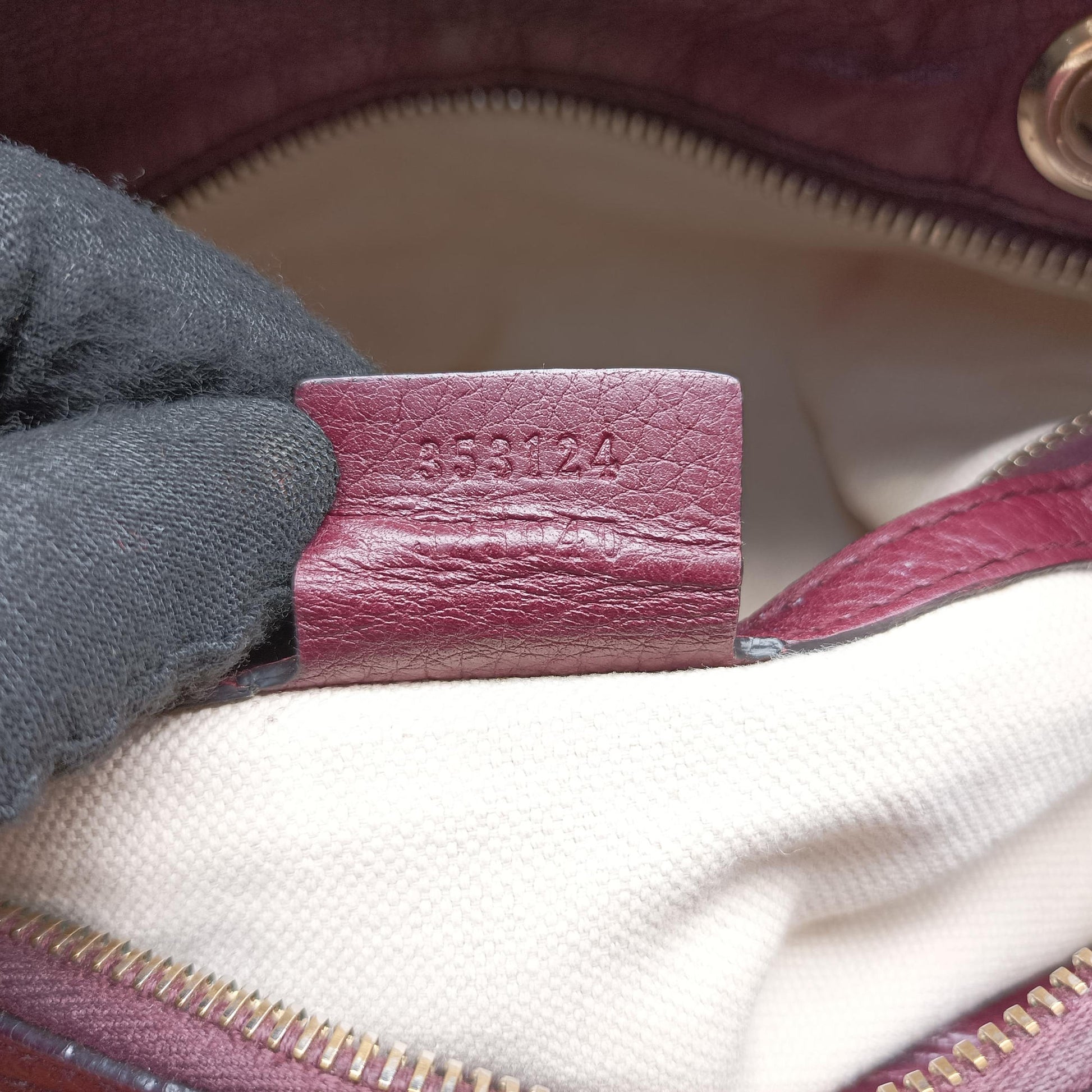 bamboo shopper Purple Leather 353124 Lot number unknownバンブーショッパー パープル レザー 353124 製番不明
