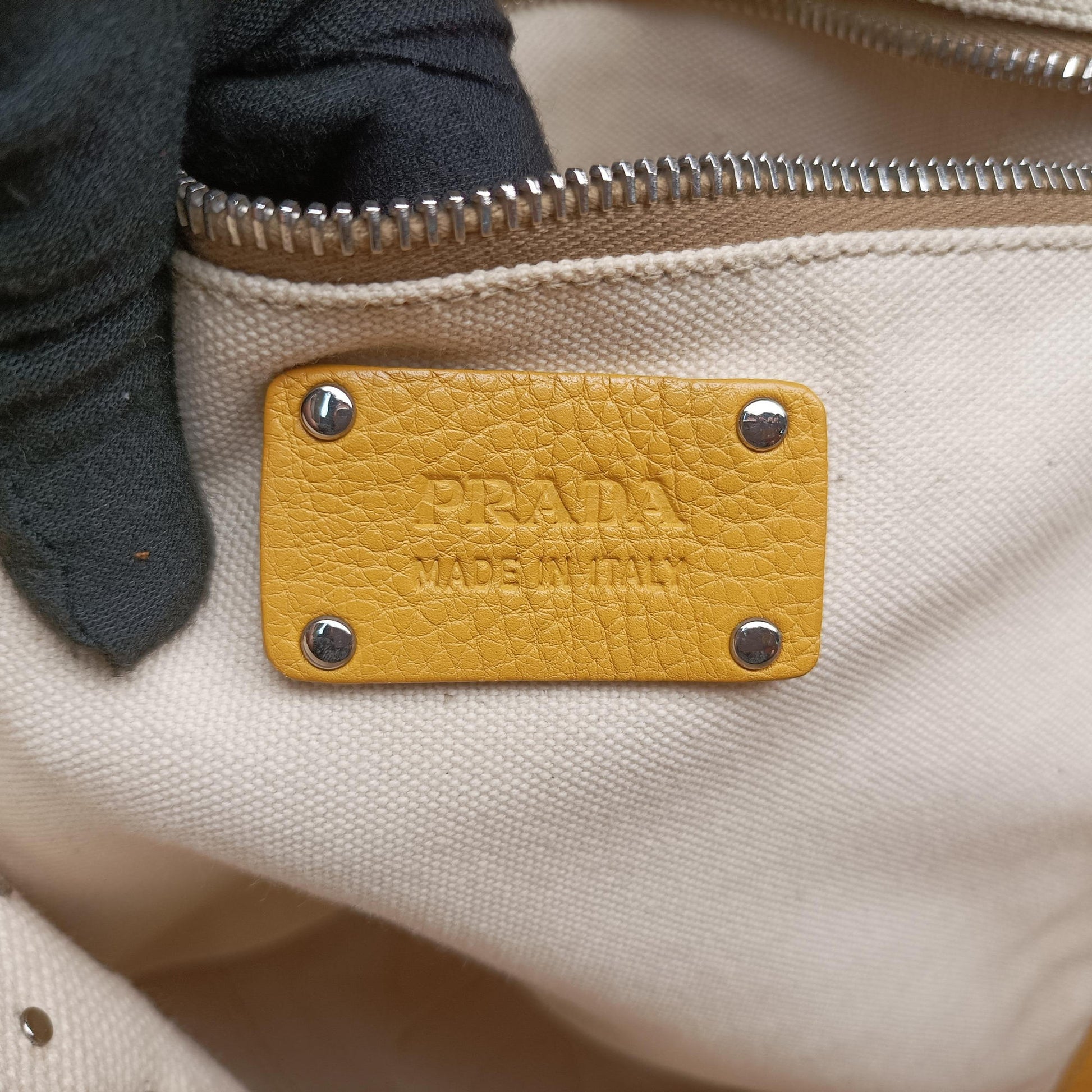Tote bag Beige x Yellowe x multi Canvas x Leather 117トートバッグ ベージュxイエローxマルチ キャンバスxレザー 117