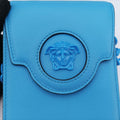 Medusa phone bag Blue Leather メドゥーサ フォンバッグ ブルー レザー 