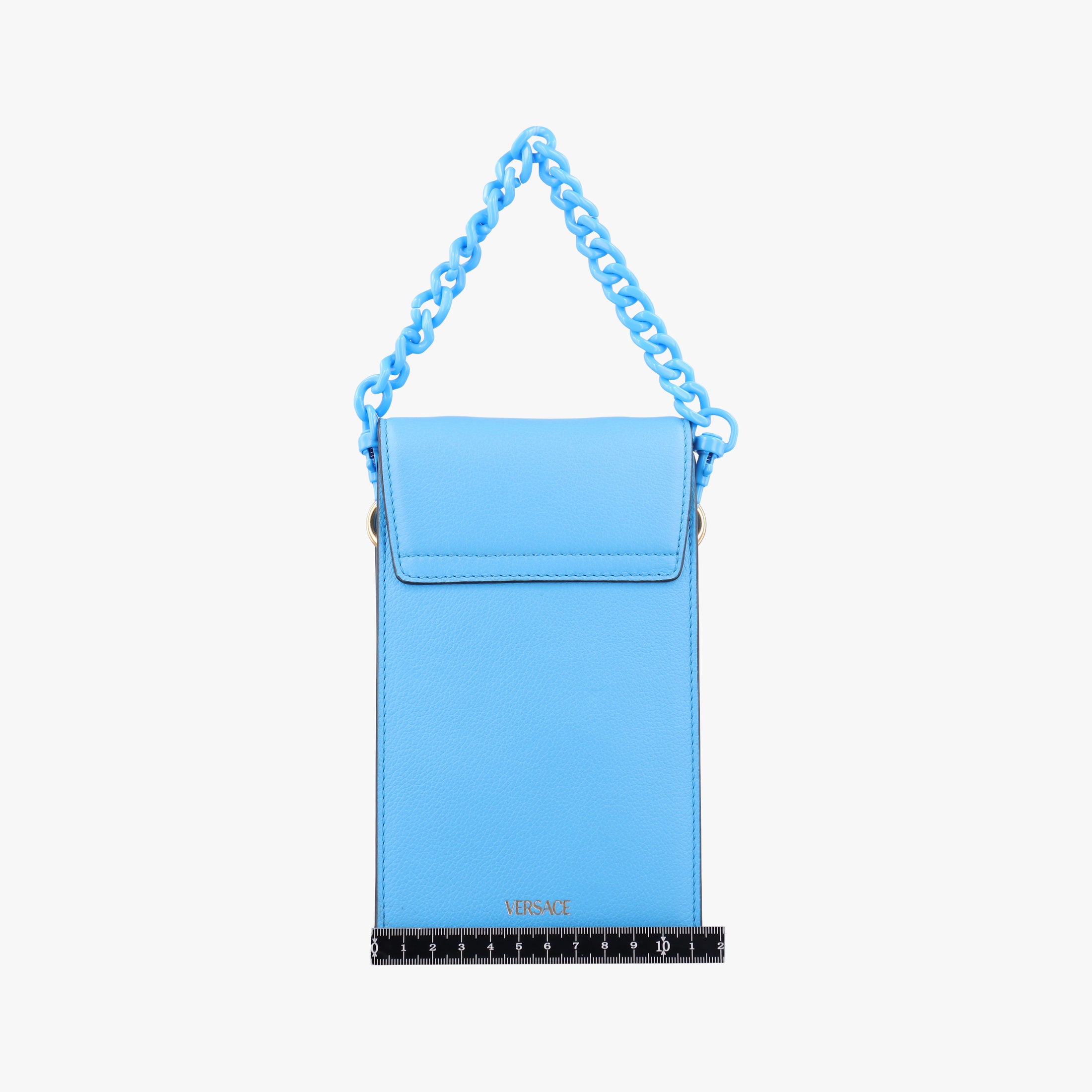 Medusa phone bag Blue Leather メドゥーサ フォンバッグ ブルー レザー 