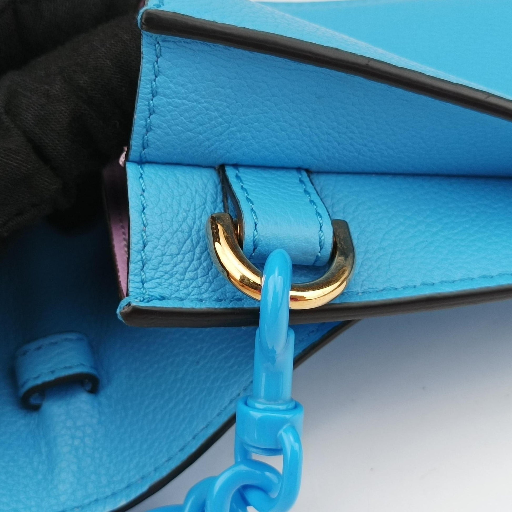 Medusa phone bag Blue Leather メドゥーサ フォンバッグ ブルー レザー 