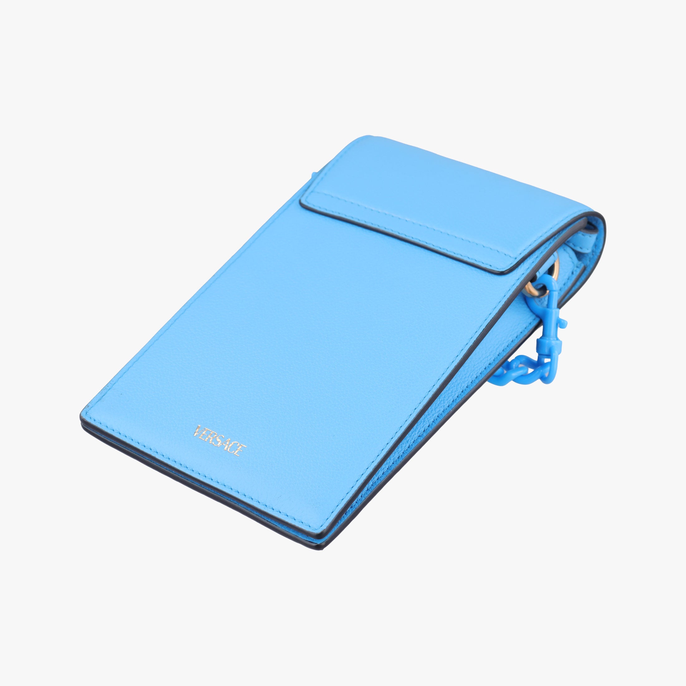 Medusa phone bag Blue Leather メドゥーサ フォンバッグ ブルー レザー 
