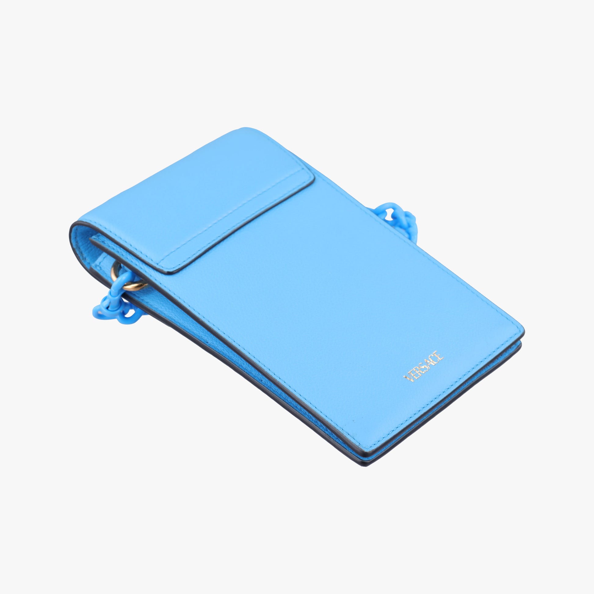Medusa phone bag Blue Leather メドゥーサ フォンバッグ ブルー レザー 