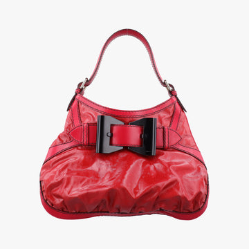 Queen Red Leather × Coated Canvas 189885 F2089704クイーン レッド レザー × コーテッドキャンバス 189885 F2089704
