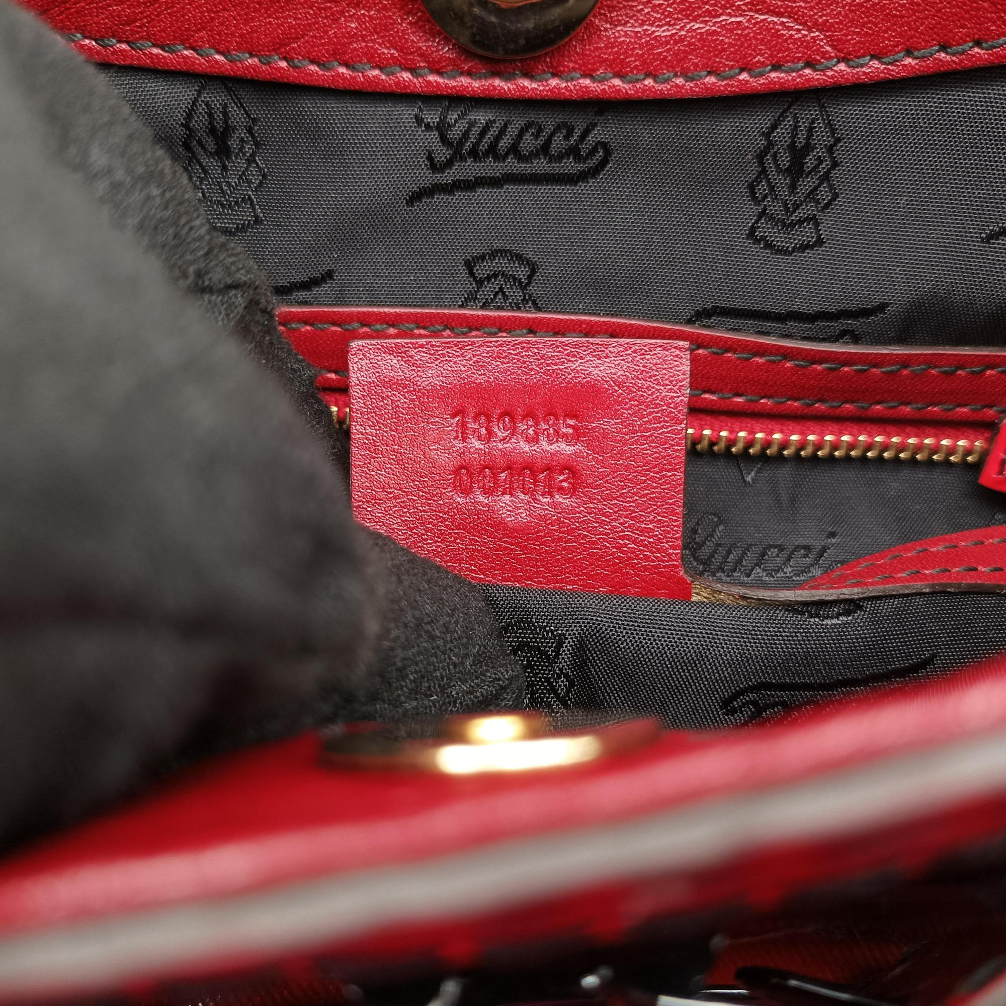 Queen Red Leather × Coated Canvas 189885 F2089704クイーン レッド レザー × コーテッドキャンバス 189885 F2089704