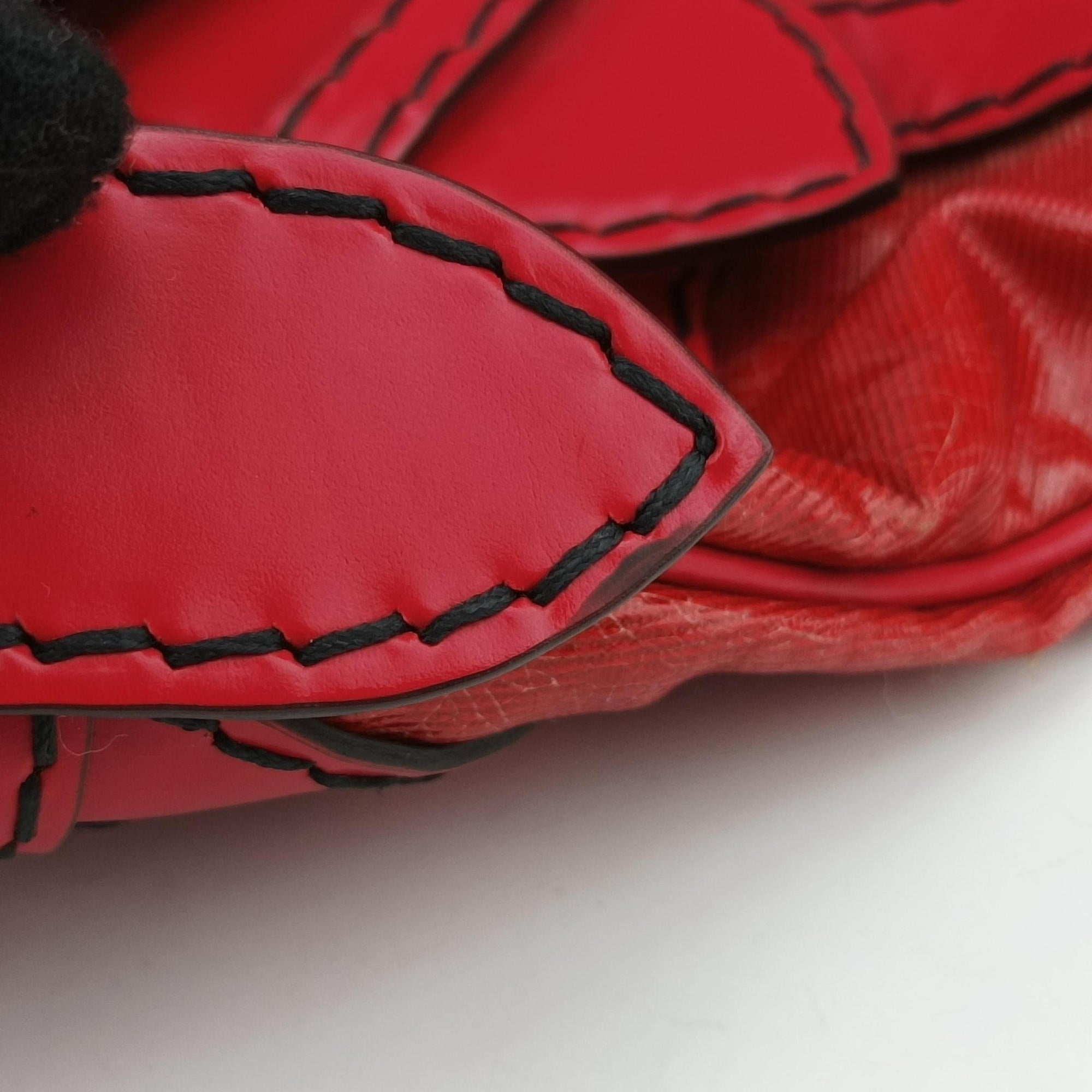 Queen Red Leather × Coated Canvas 189885 F2089704クイーン レッド レザー × コーテッドキャンバス 189885 F2089704