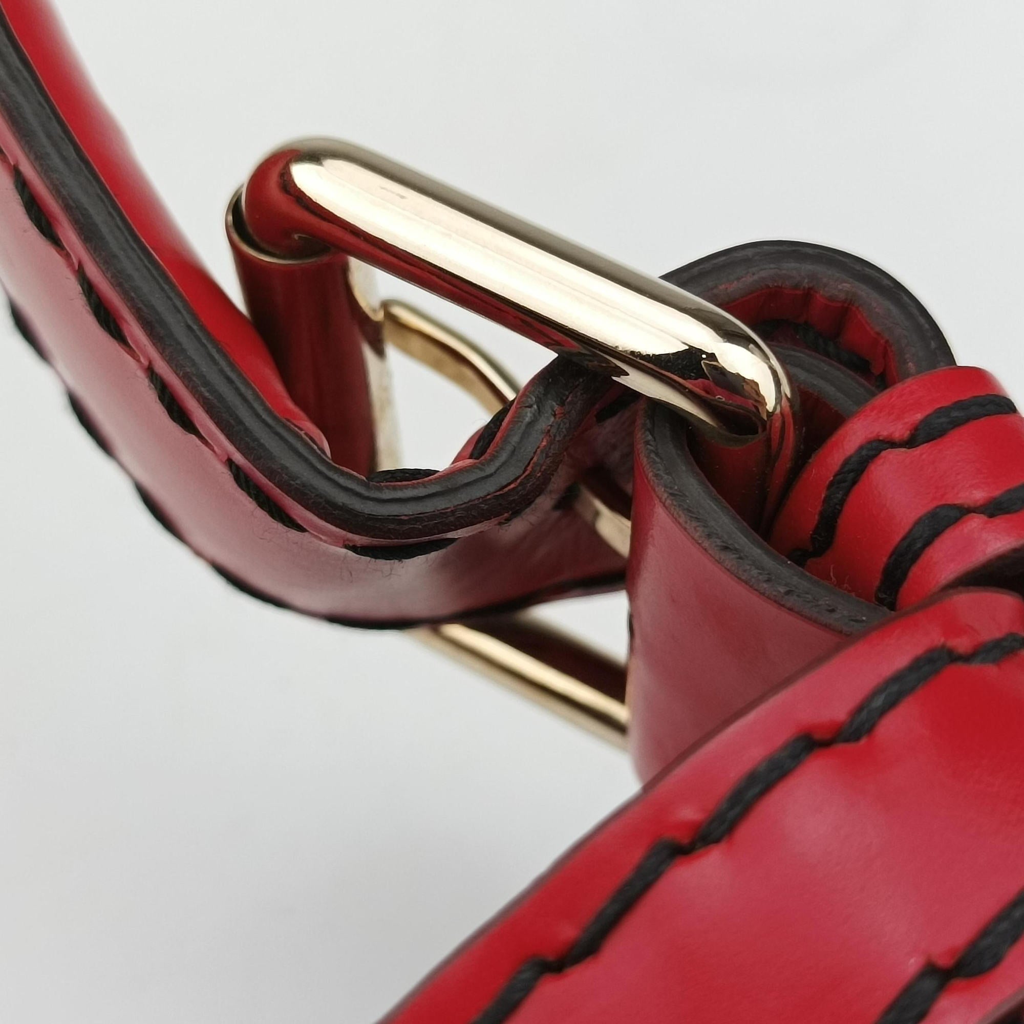 Queen Red Leather × Coated Canvas 189885 F2089704クイーン レッド レザー × コーテッドキャンバス 189885 F2089704