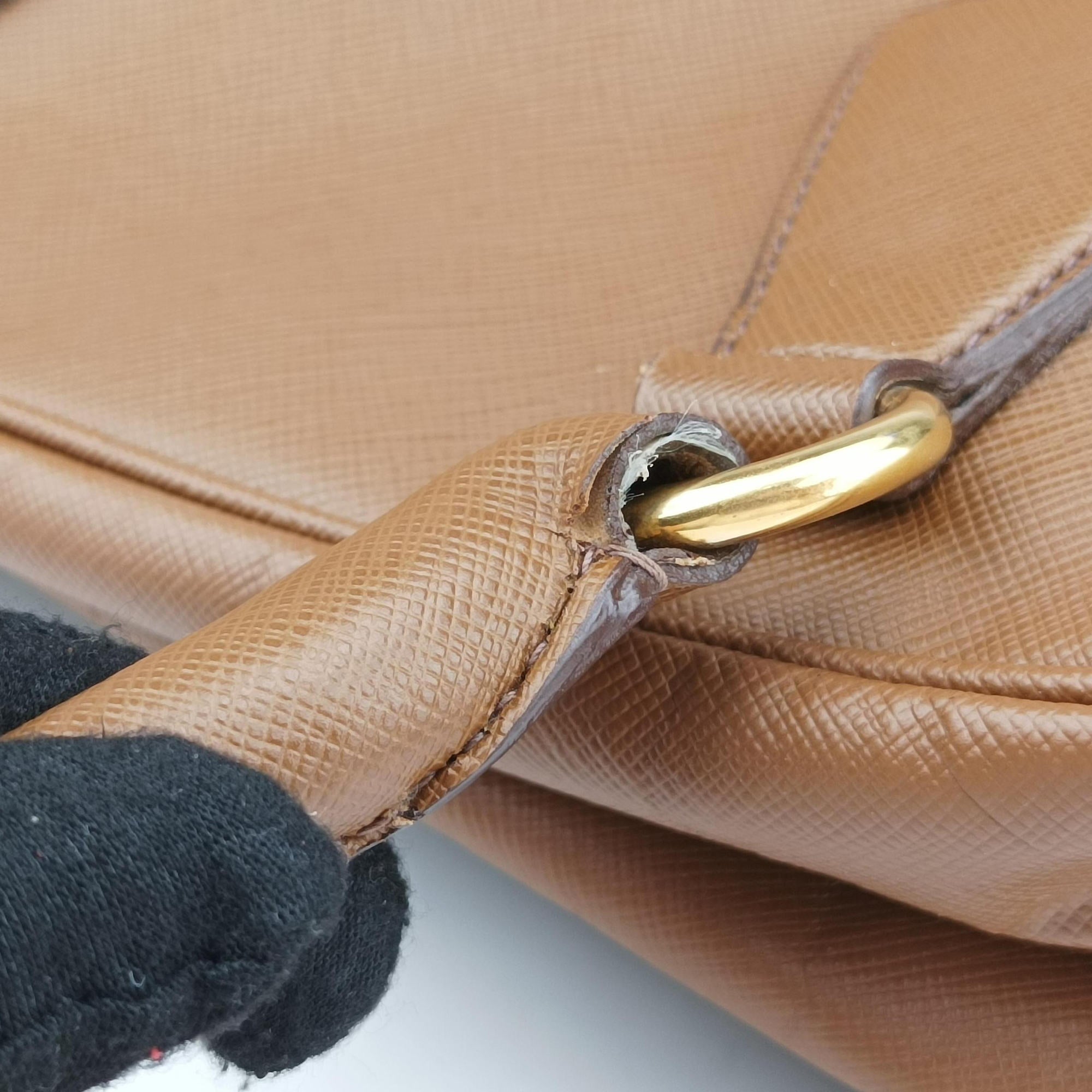 Convertible Top Handle Brown SAFFIANO Leather BL0757 180コンバーチブル トップ ハンドル ブラウン サフィアーノレザー BL0757 180