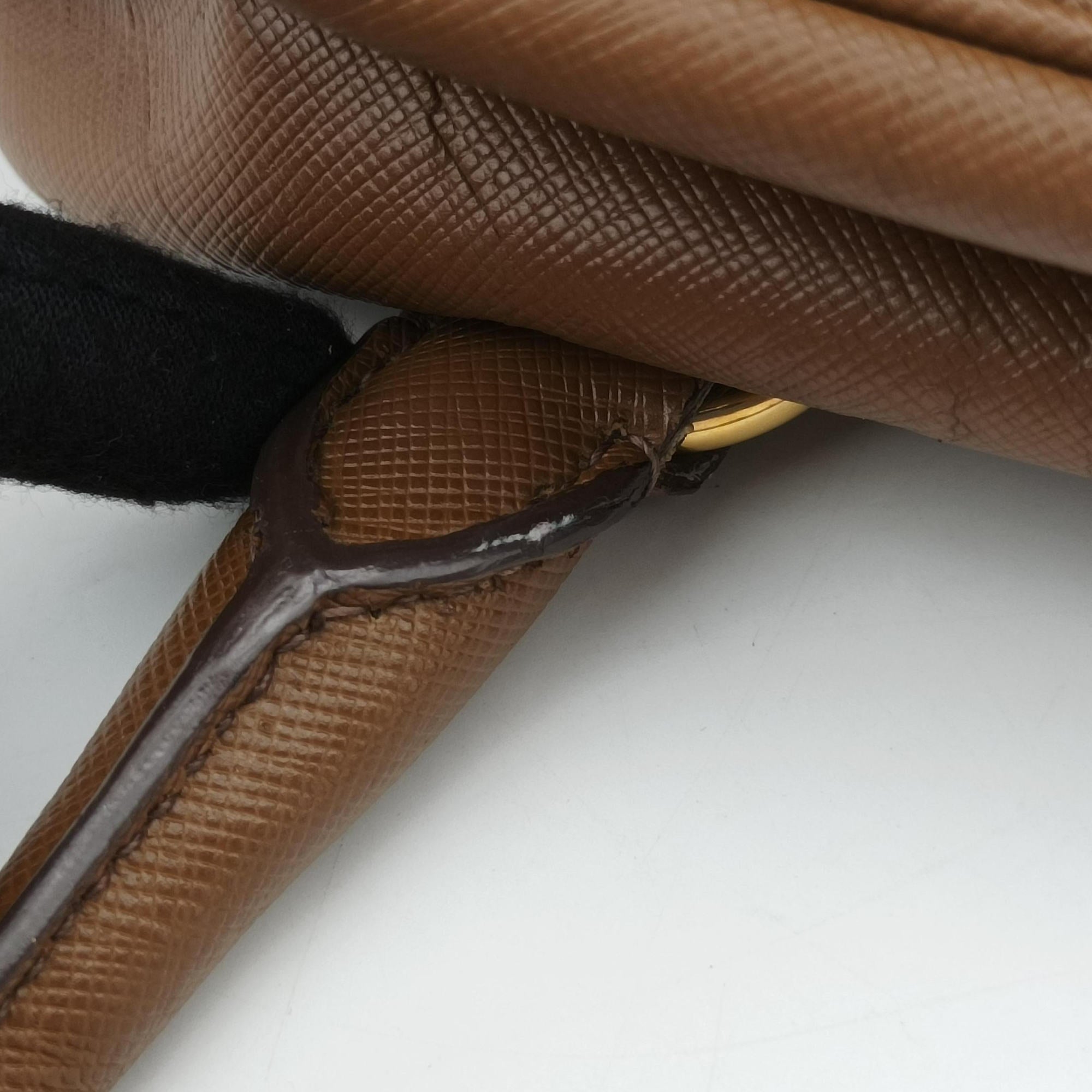 Convertible Top Handle Brown SAFFIANO Leather BL0757 180コンバーチブル トップ ハンドル ブラウン サフィアーノレザー BL0757 180