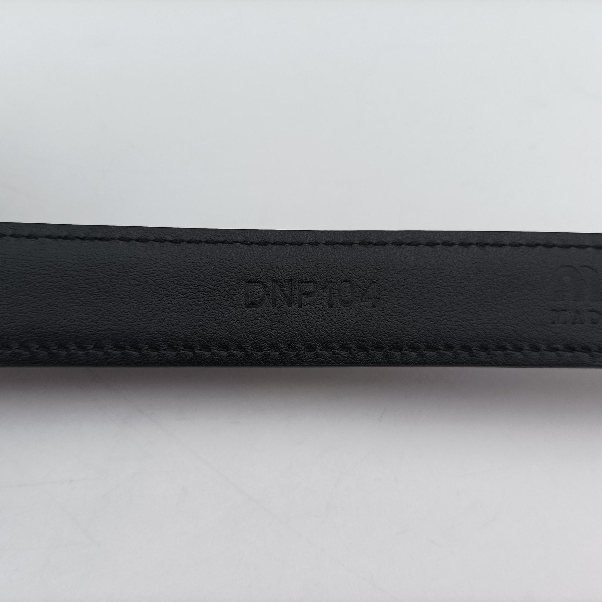 Logo belt Black leather DNP104ロゴベルト ブラック レザー DNP104