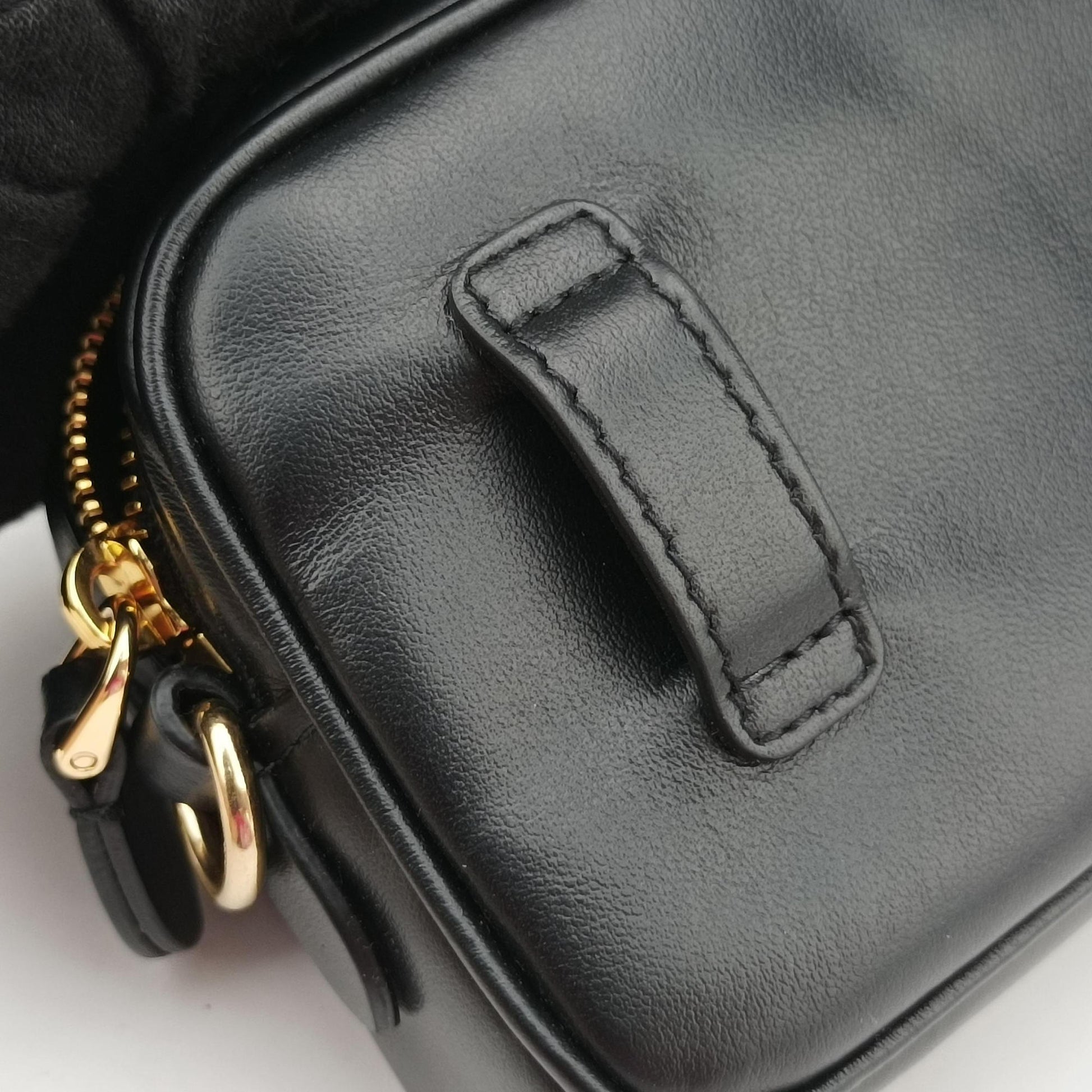 Logo belt Black leather DNP104ロゴベルト ブラック レザー DNP104