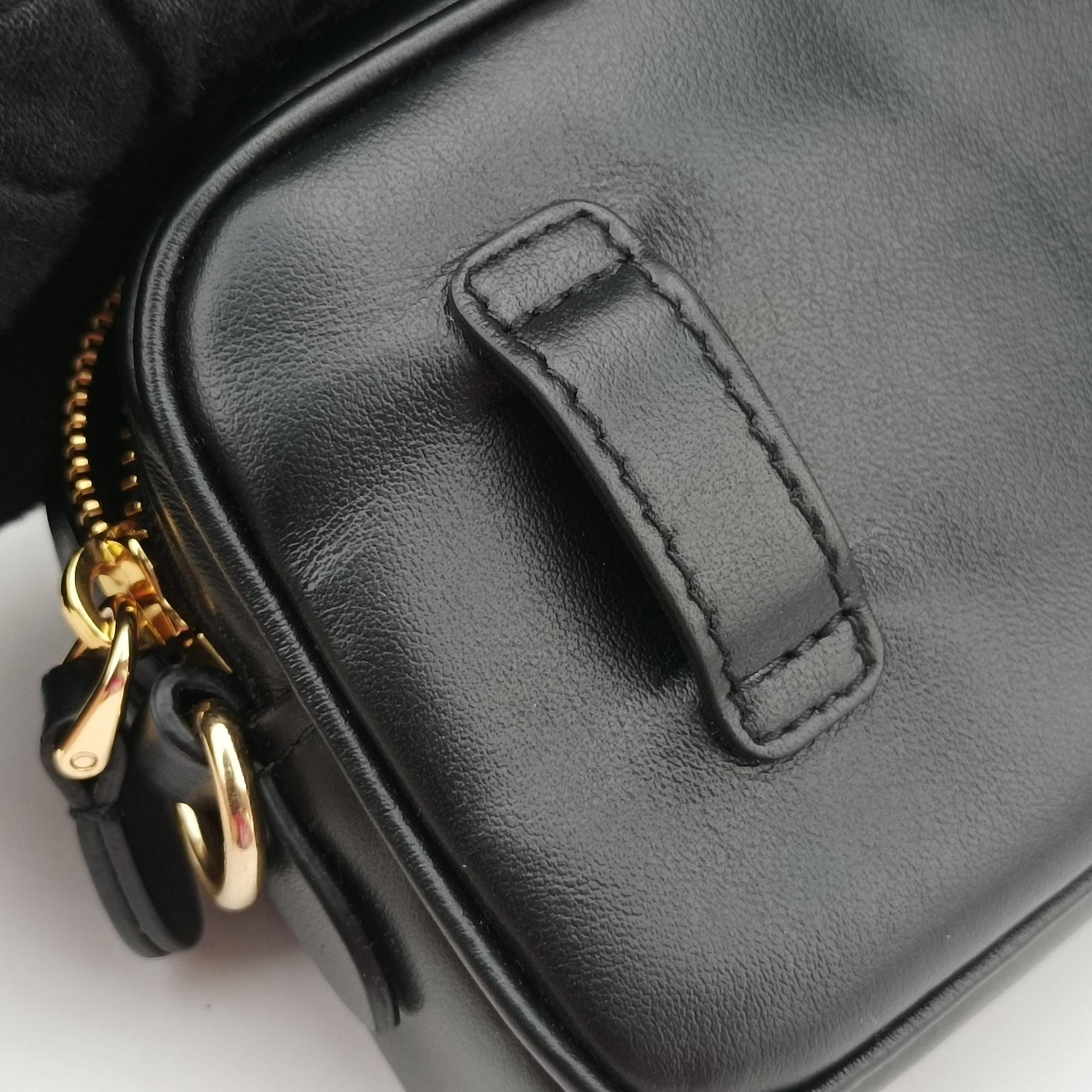 Logo belt Black leather DNP104ロゴベルト ブラック レザー DNP104