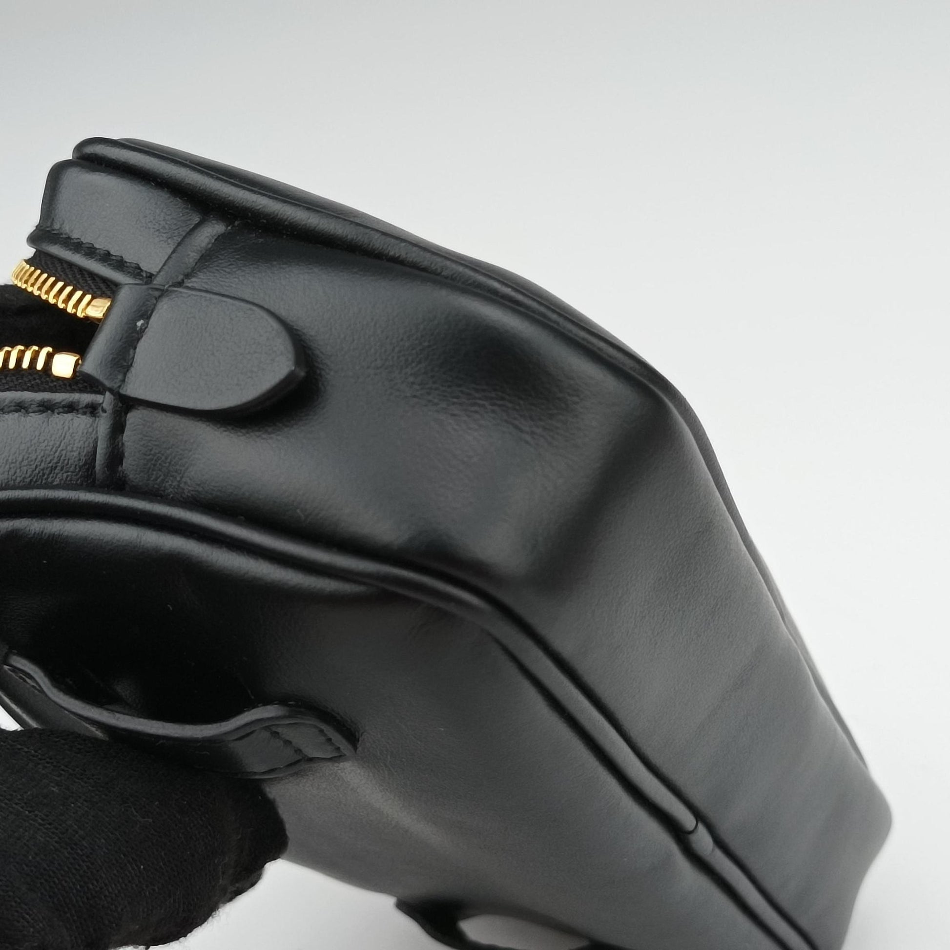 Logo belt Black leather DNP104ロゴベルト ブラック レザー DNP104