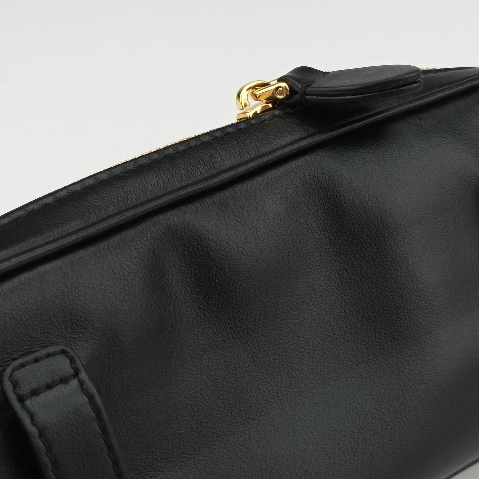 Logo belt Black leather DNP104ロゴベルト ブラック レザー DNP104