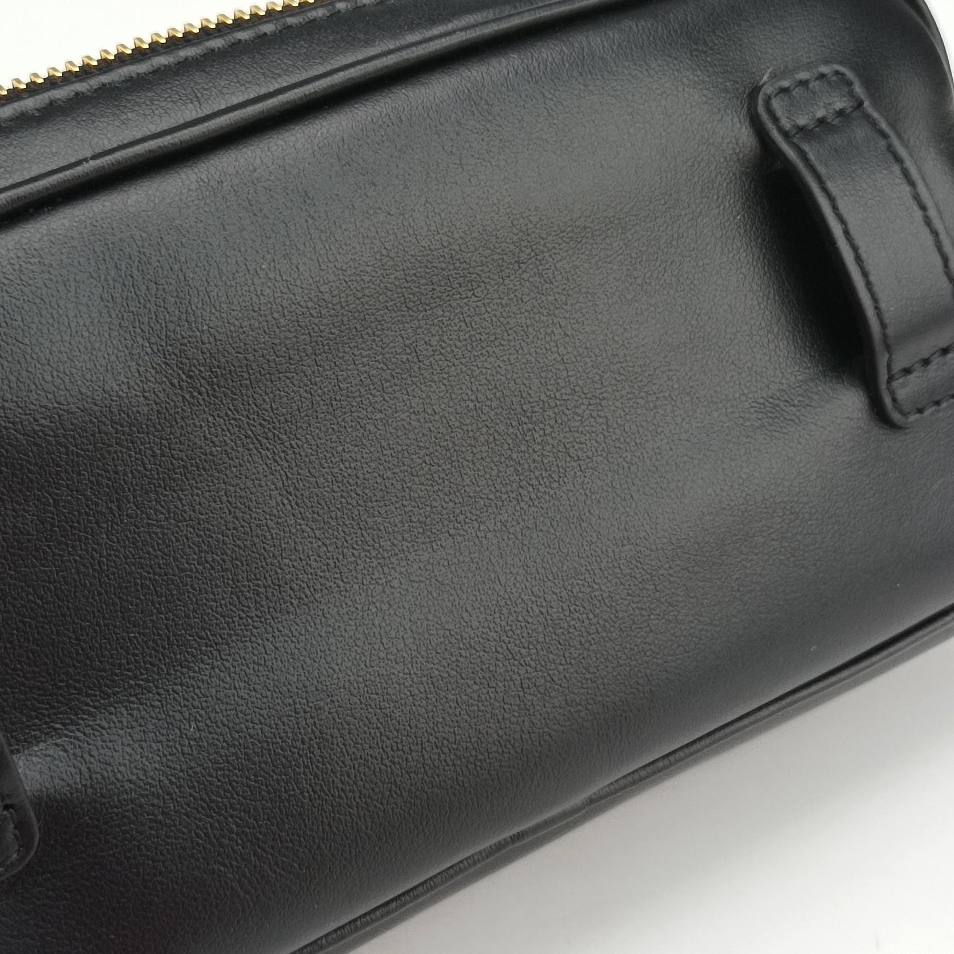 Logo belt Black leather DNP104ロゴベルト ブラック レザー DNP104