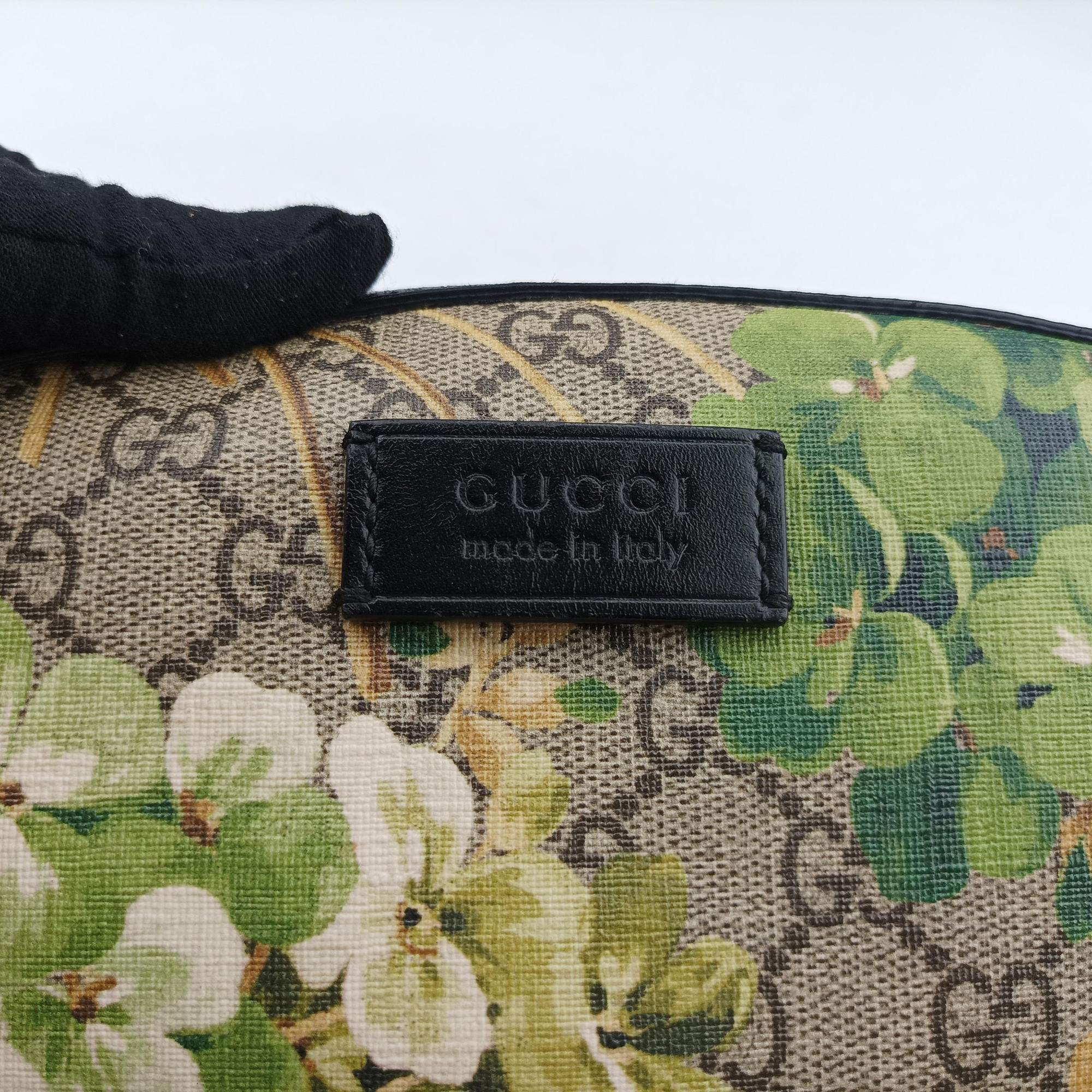 GG Blooms Beige×Multi PVC coated canvas×Leather 406370 E019031762GGブルームス ベージュ×マルチ PVCコーティングキャンバス×レザー 406370 E019031762