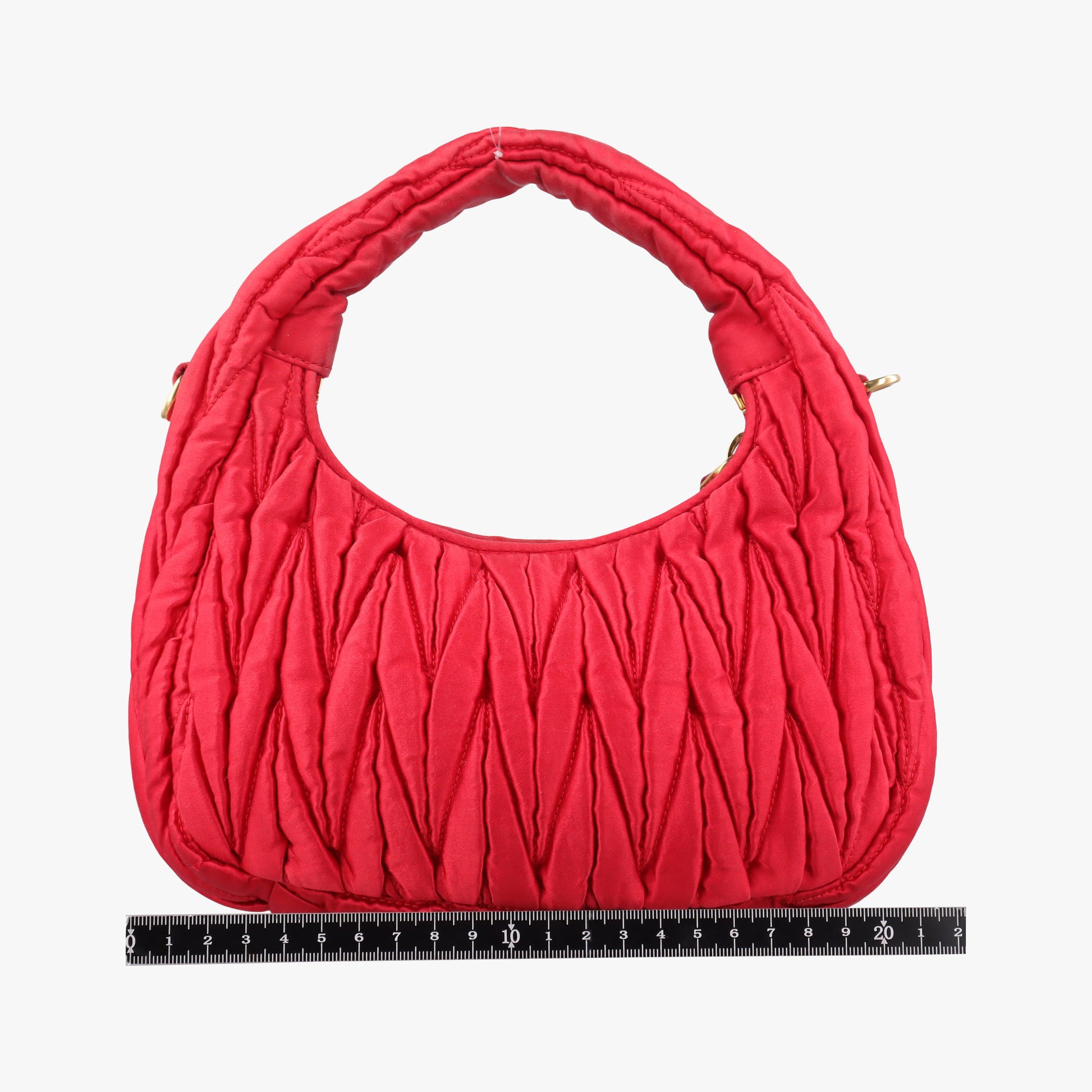 Wander Matelasse hobo Red Satin 5BC125 IC Chipワンダー マテラッセ ホーボー レッド サテン 5BC125 ICチップ